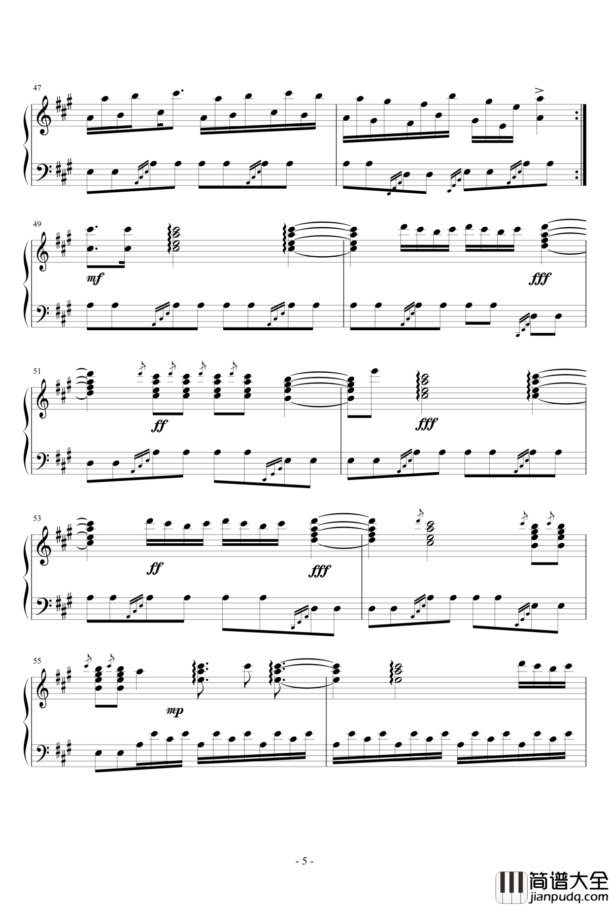 土耳其进行曲钢琴谱_莫扎特