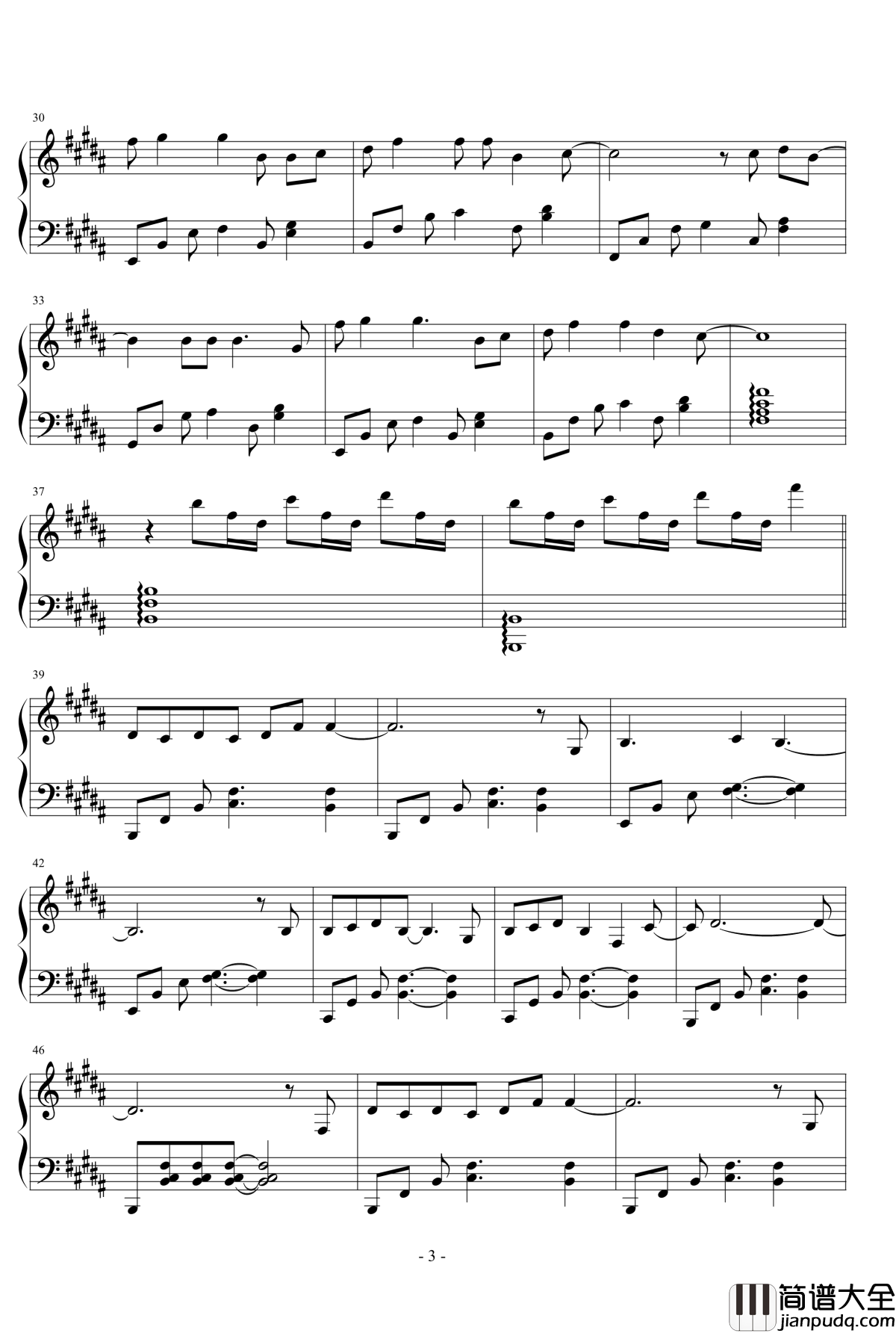 夜空中最亮的星钢琴谱_逃跑计划