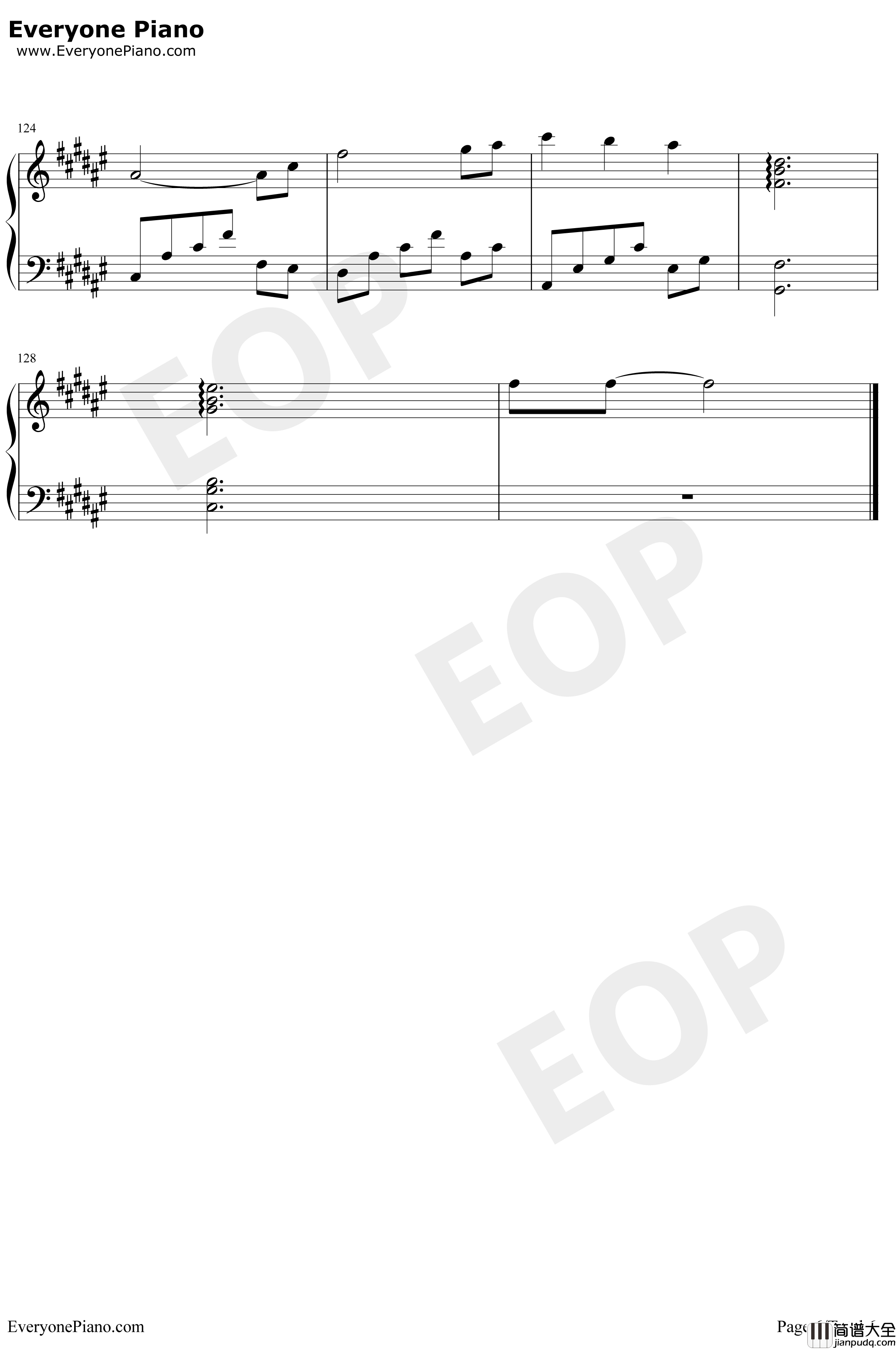 芬芳一生钢琴谱_毛不易/刘惜君_完美独奏版