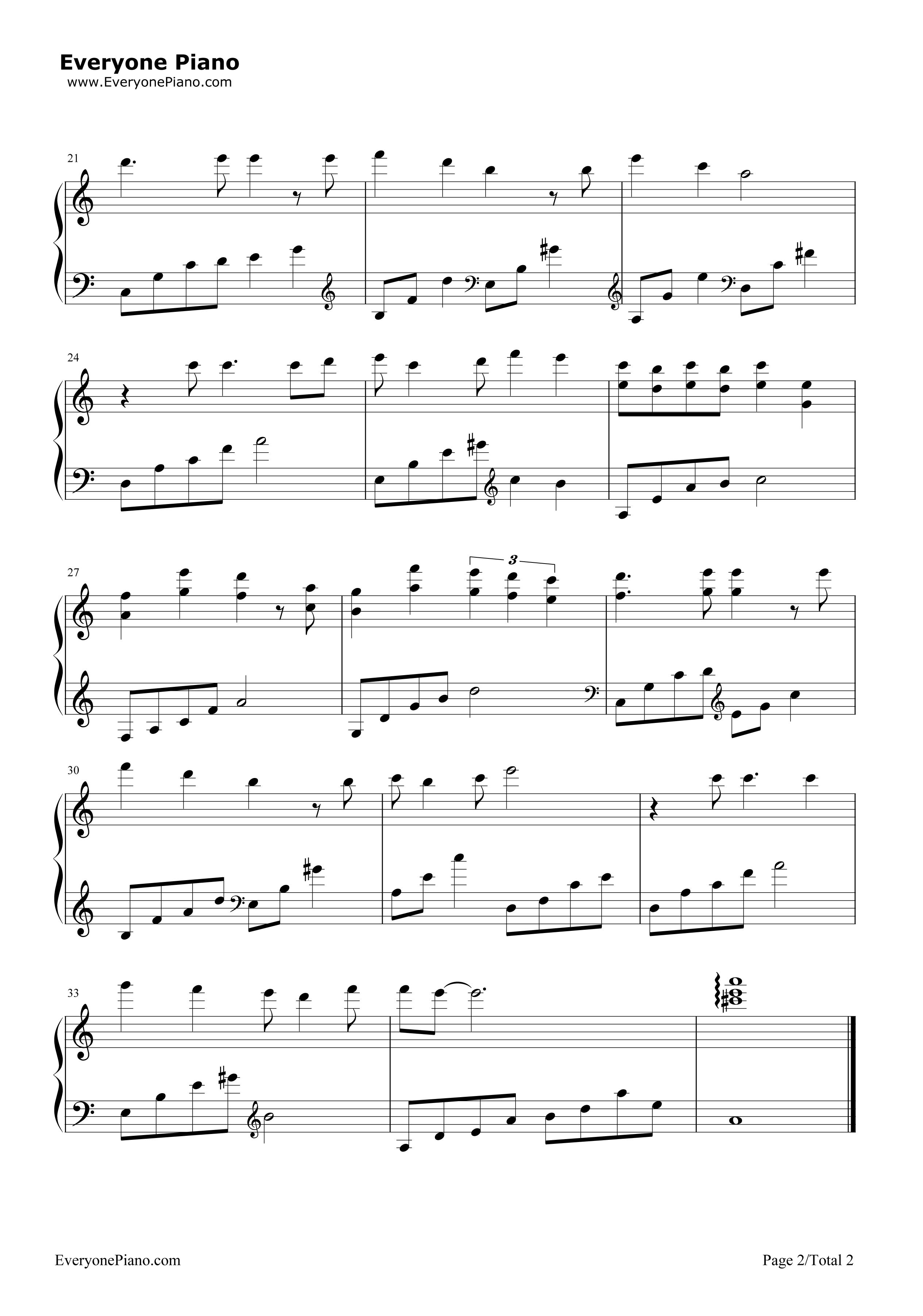 3seconds钢琴谱_no3b