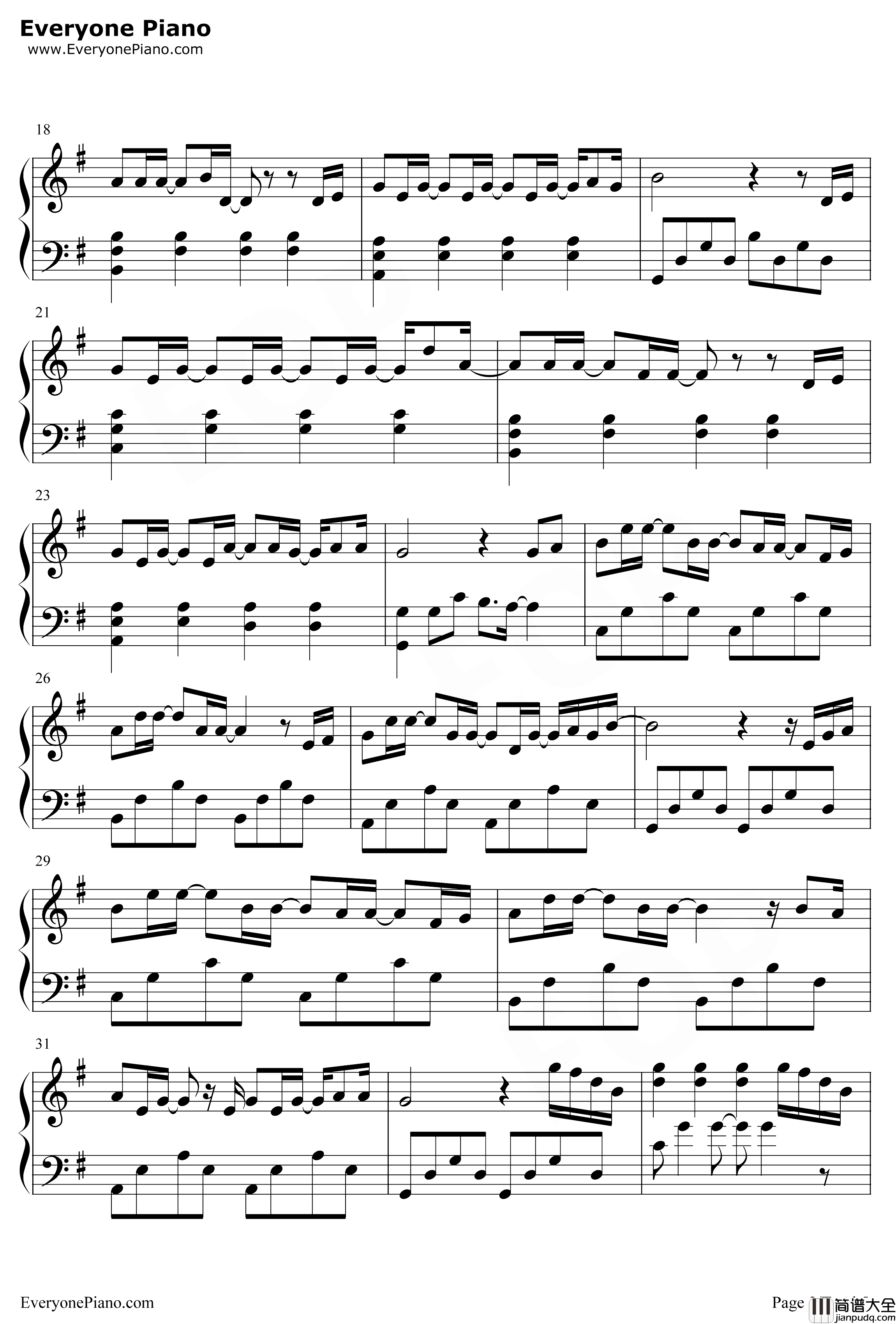 分手的距离钢琴谱_李魏西