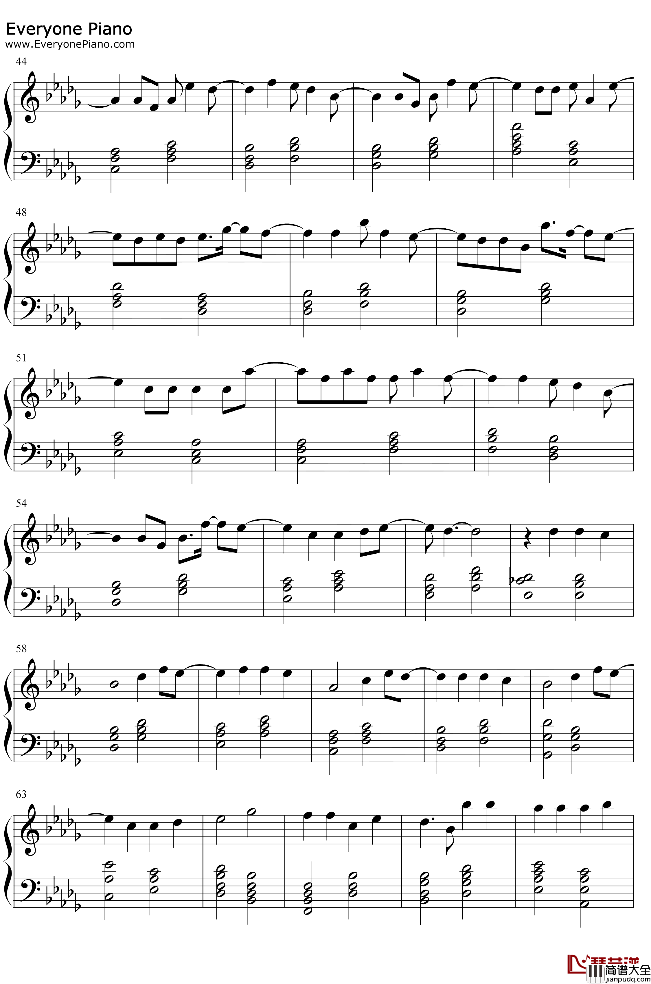 可不可以钢琴谱_张紫豪_完整版