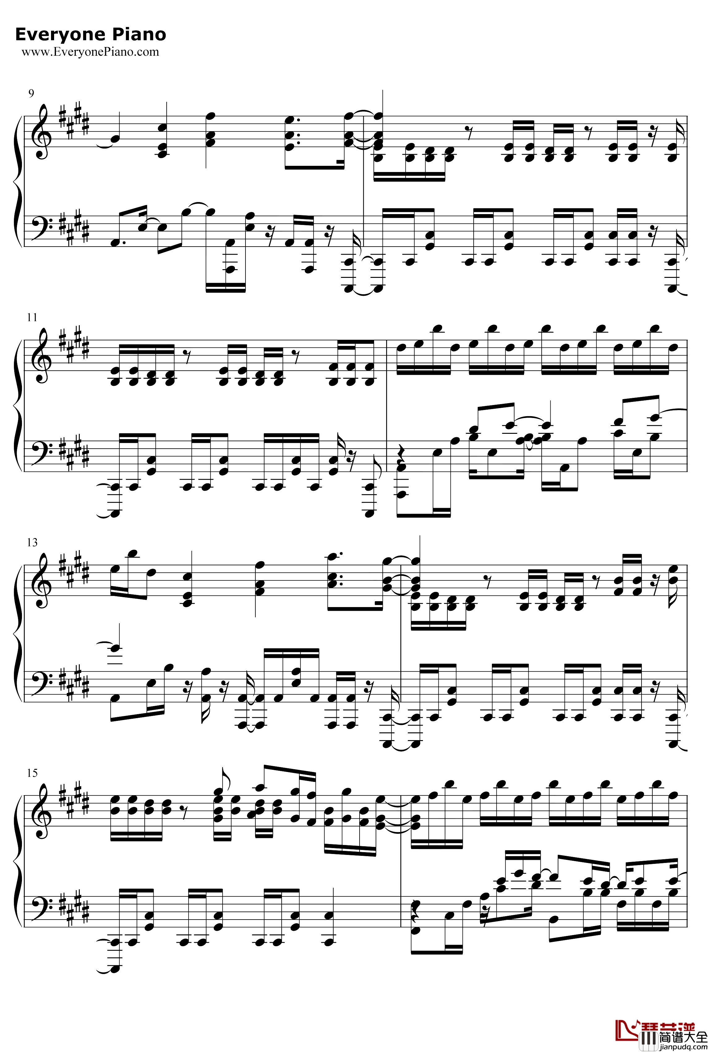 star_frost钢琴谱_Nonoc_彼方的阿斯特拉OP