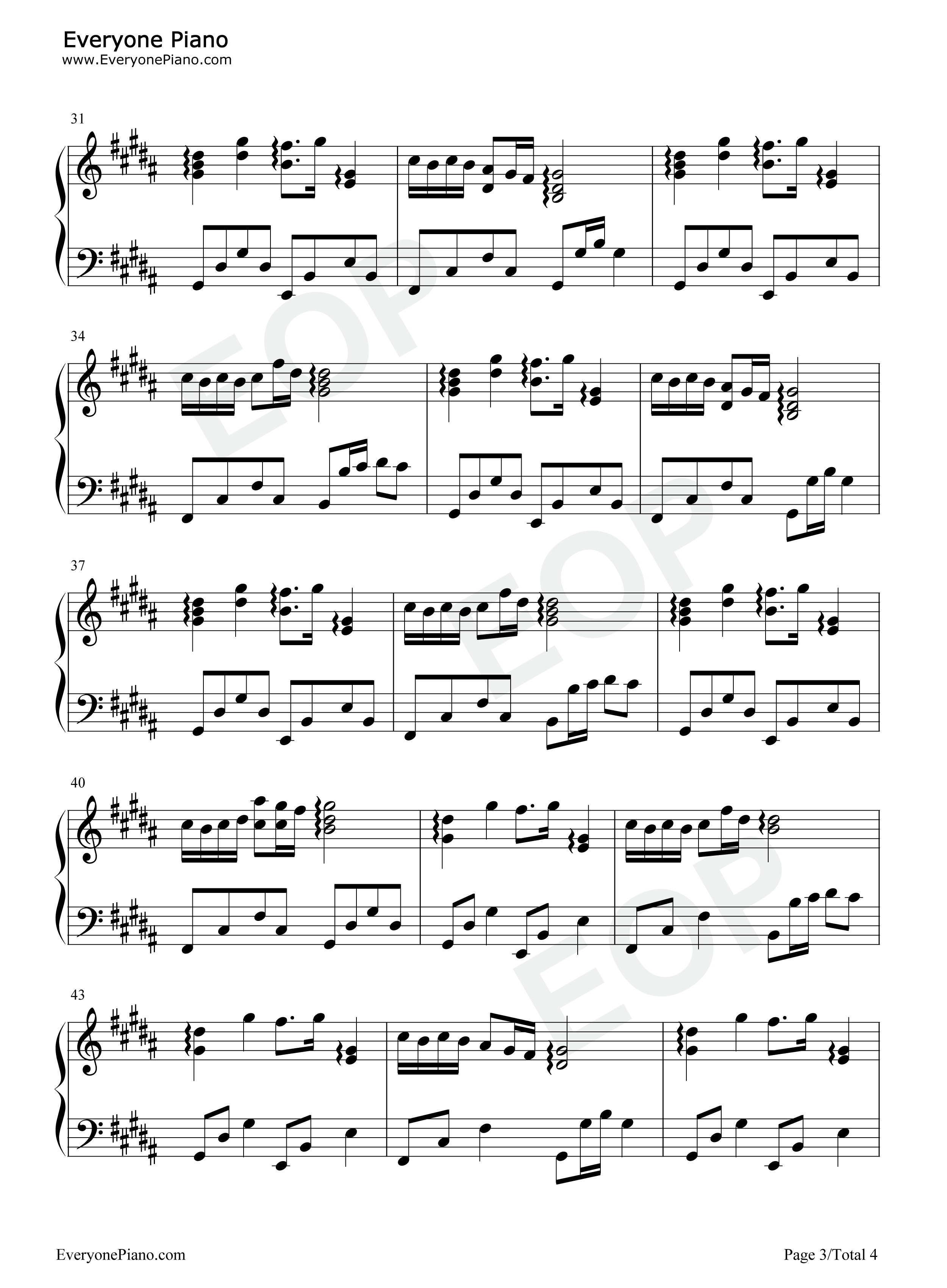 夭娘钢琴谱_洛天依