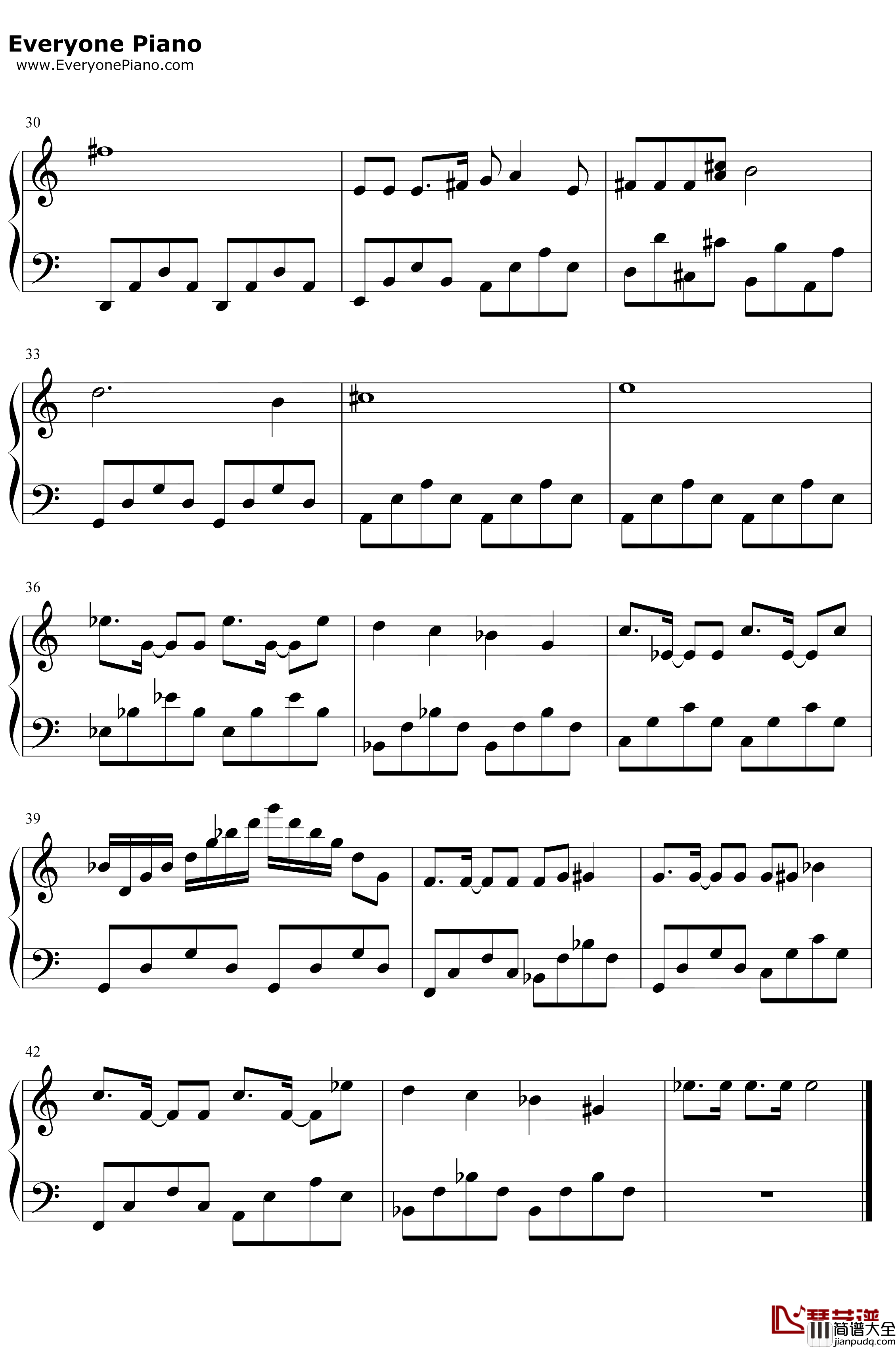 Night_Walk钢琴谱_Tsunku_节奏天国BGM