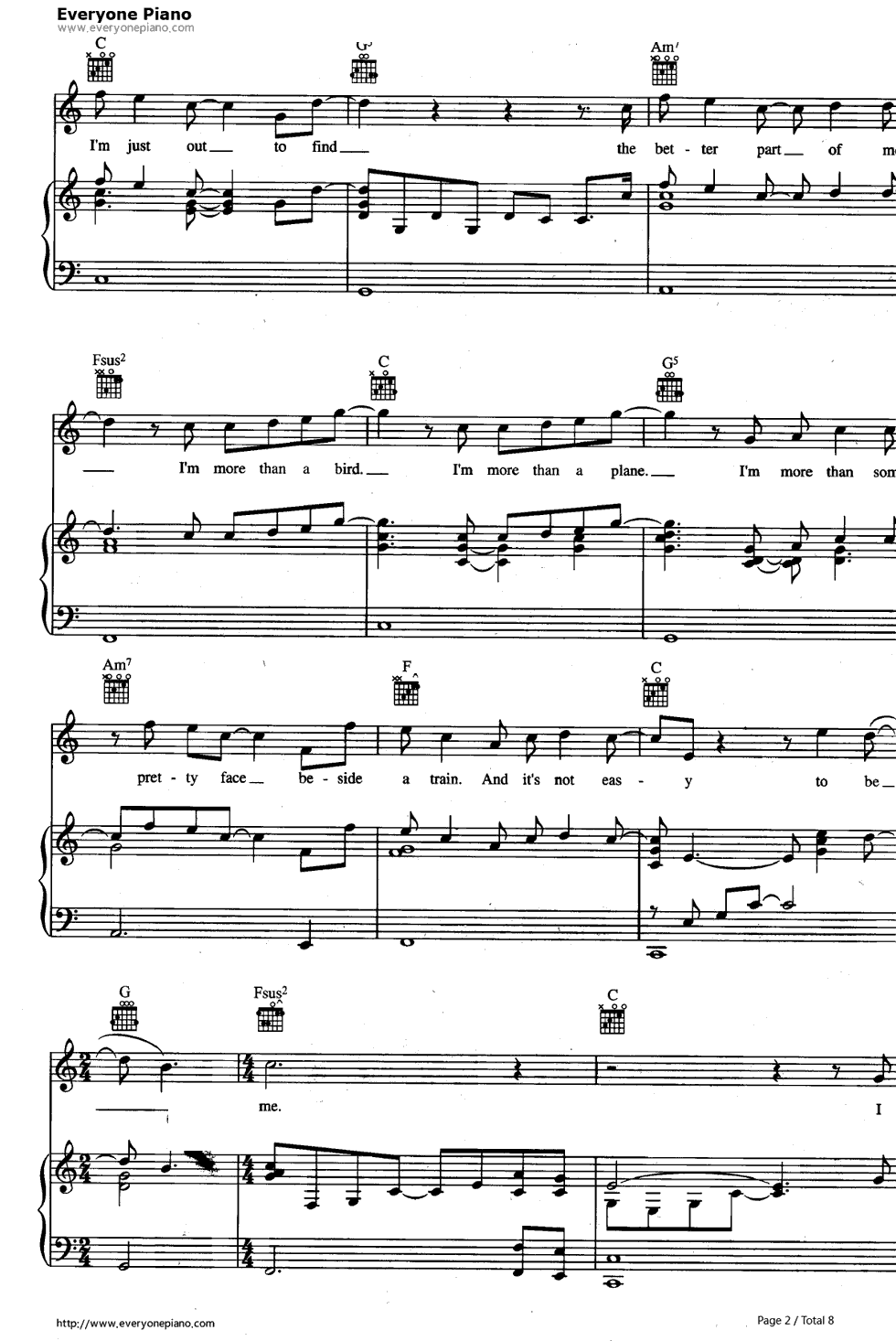 Superman_(It’s_Not_Easy)钢琴谱_Five_For_Fighting