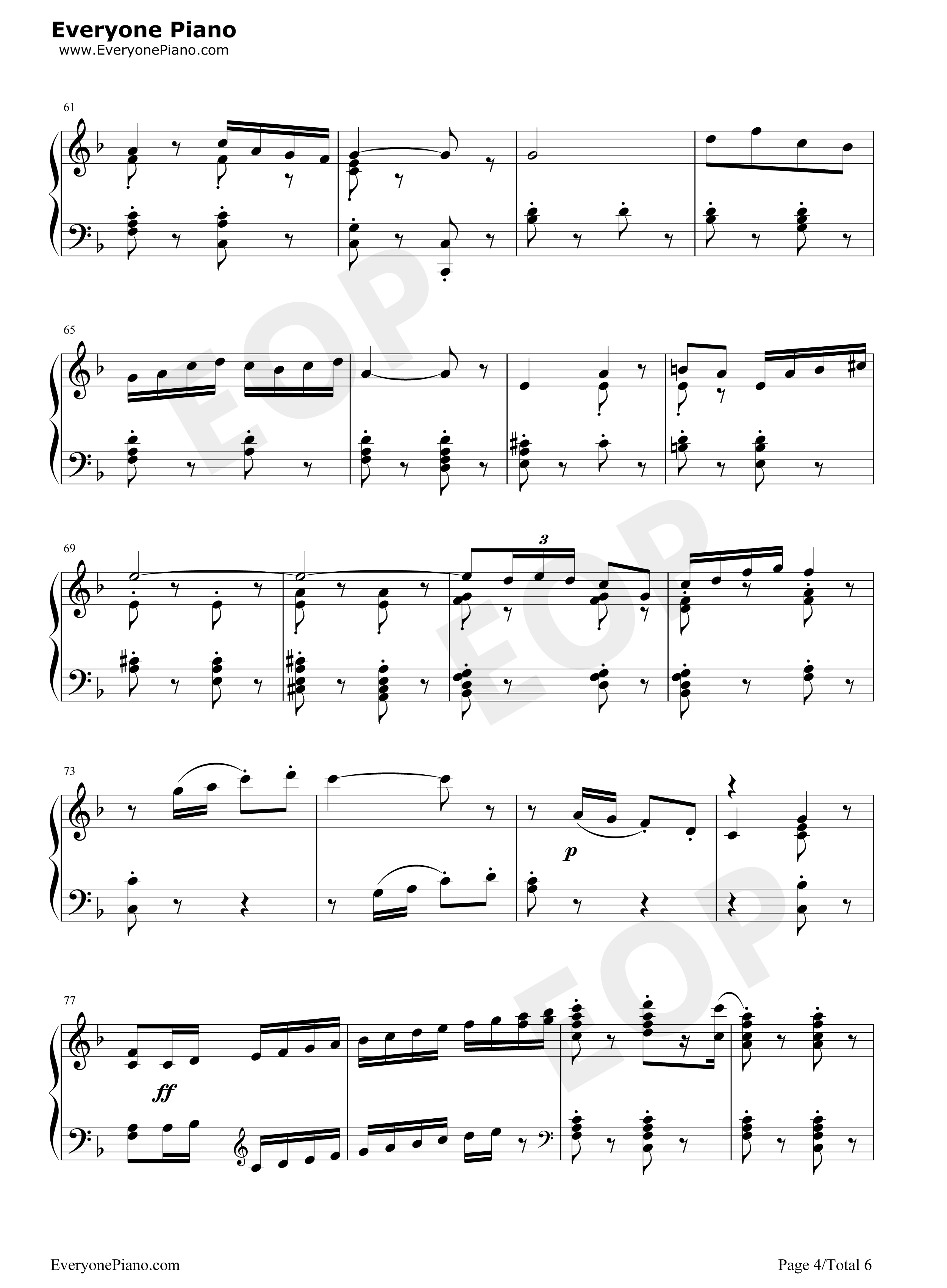 卡门序曲钢琴谱_比才