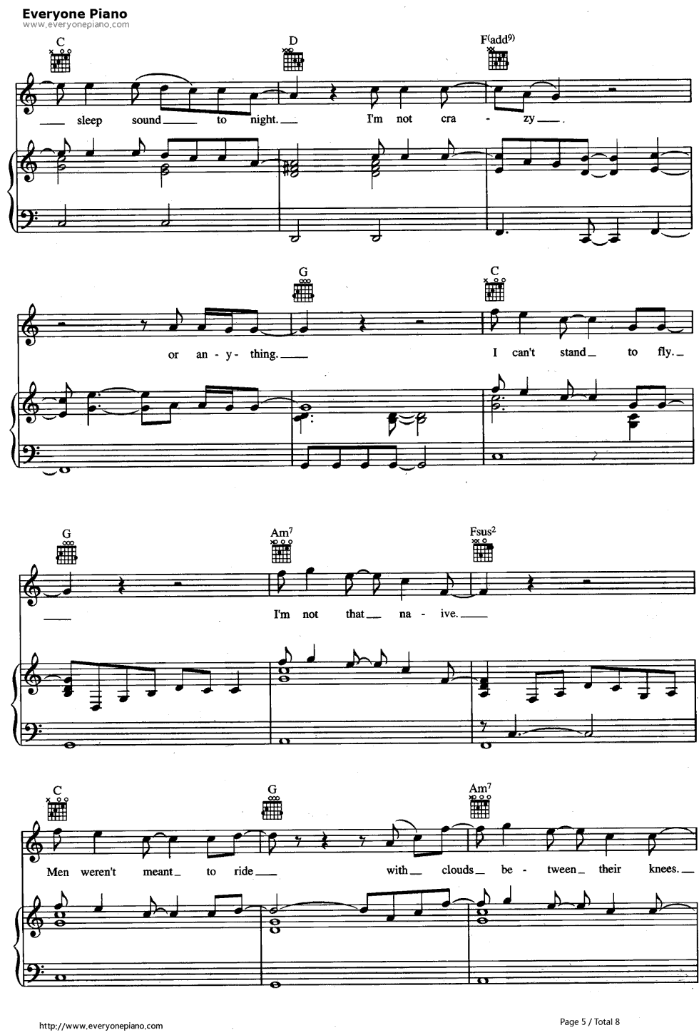 Superman_(It’s_Not_Easy)钢琴谱_Five_For_Fighting