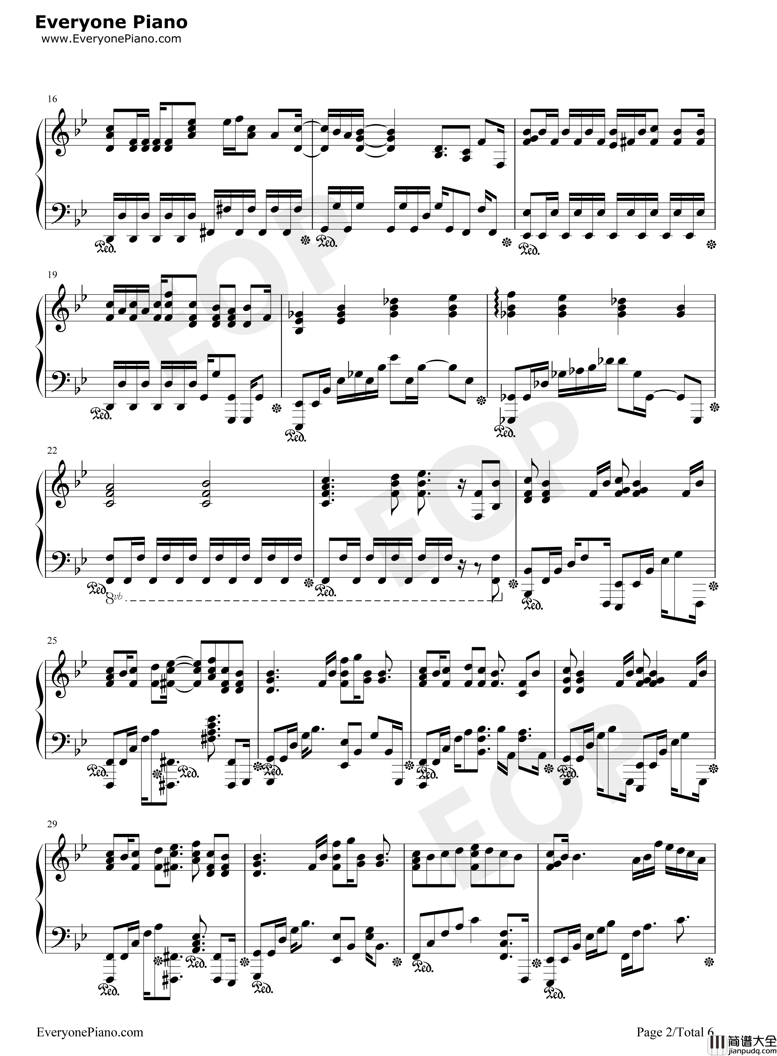 空想少女への恋手紙钢琴谱_初音未来