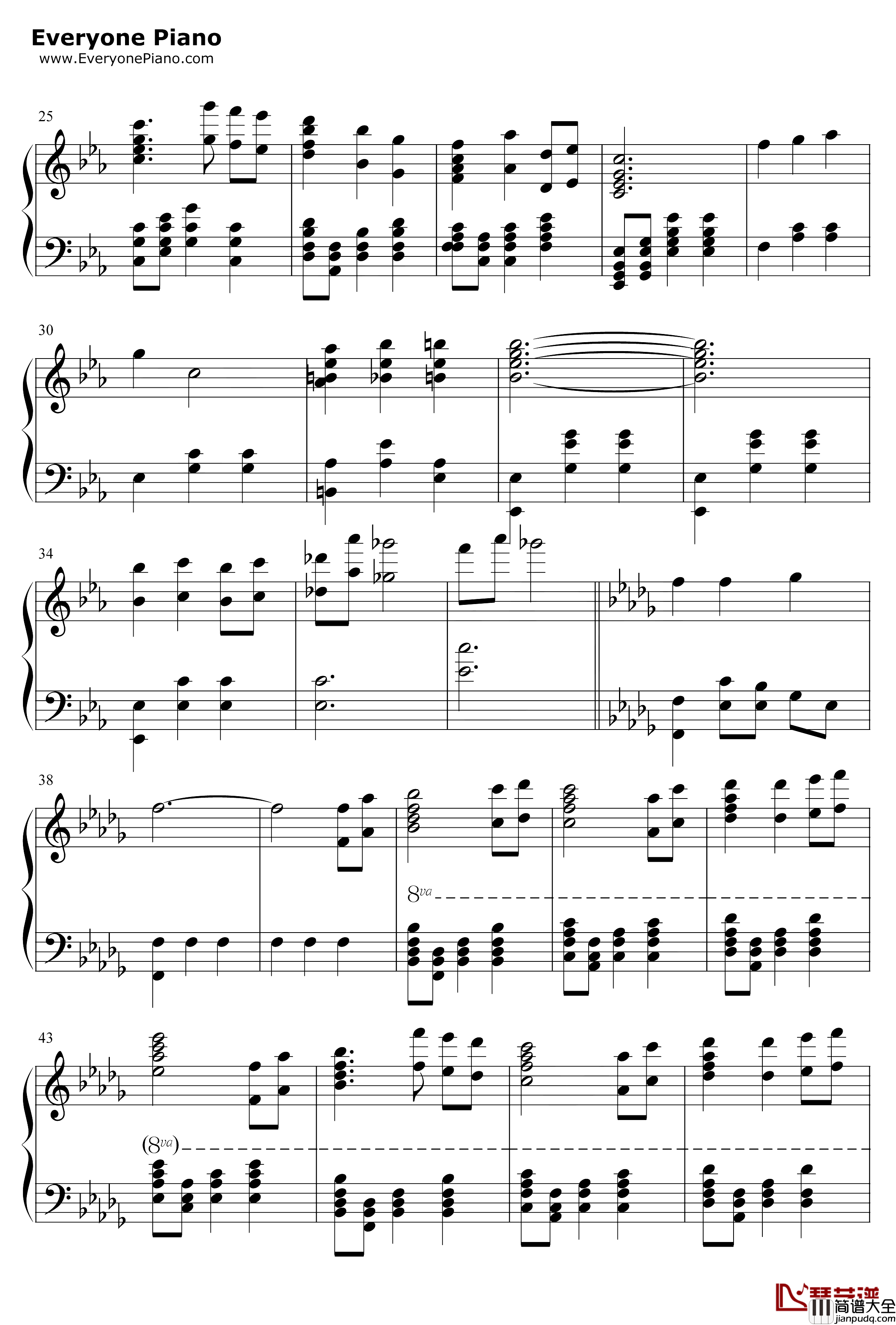 The_Ugly_Duckling钢琴谱_猎豹移动公司_丑小鸭_跳舞的线