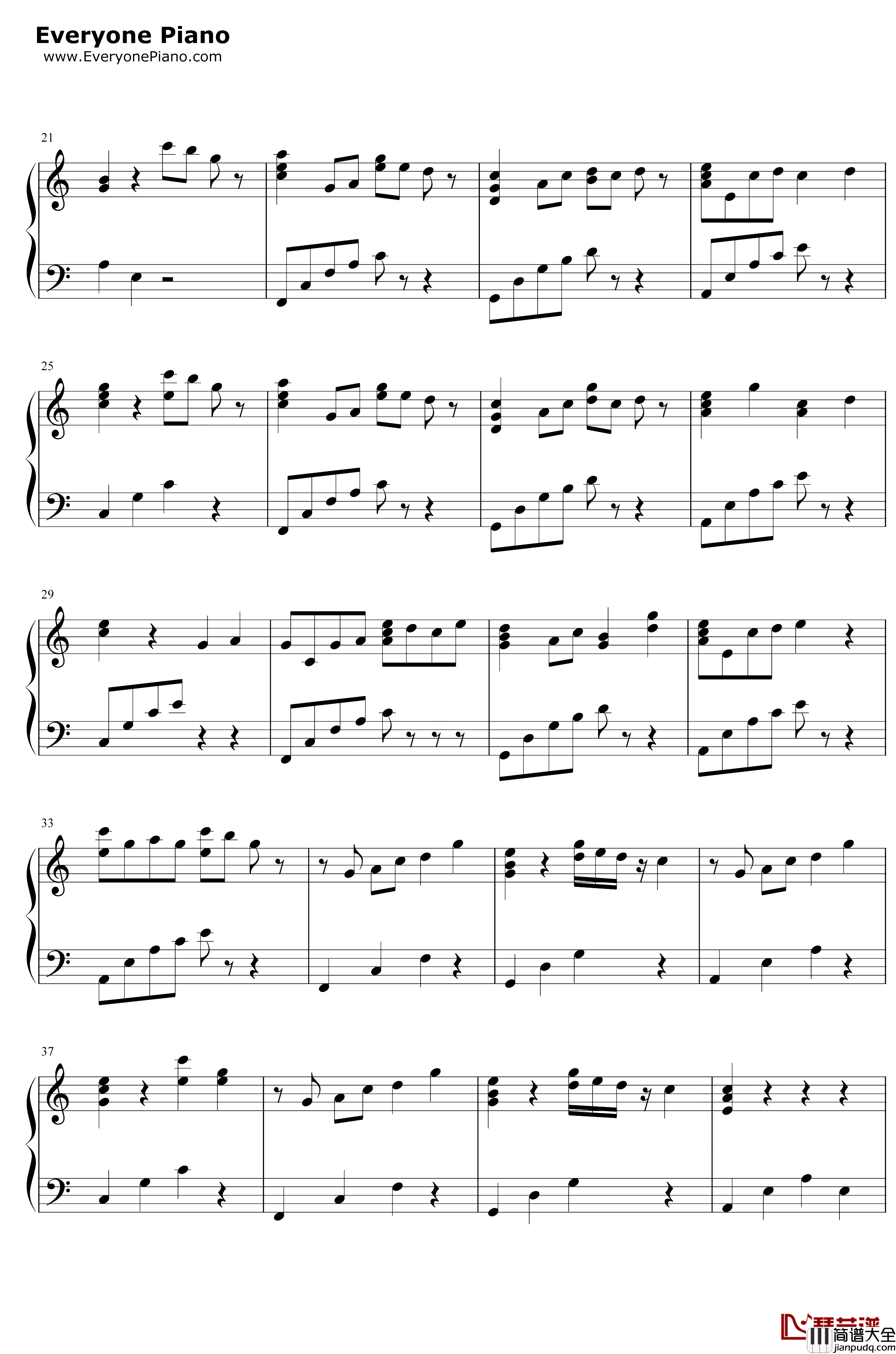 花火大会钢琴谱_Radwimps_天气之子OST