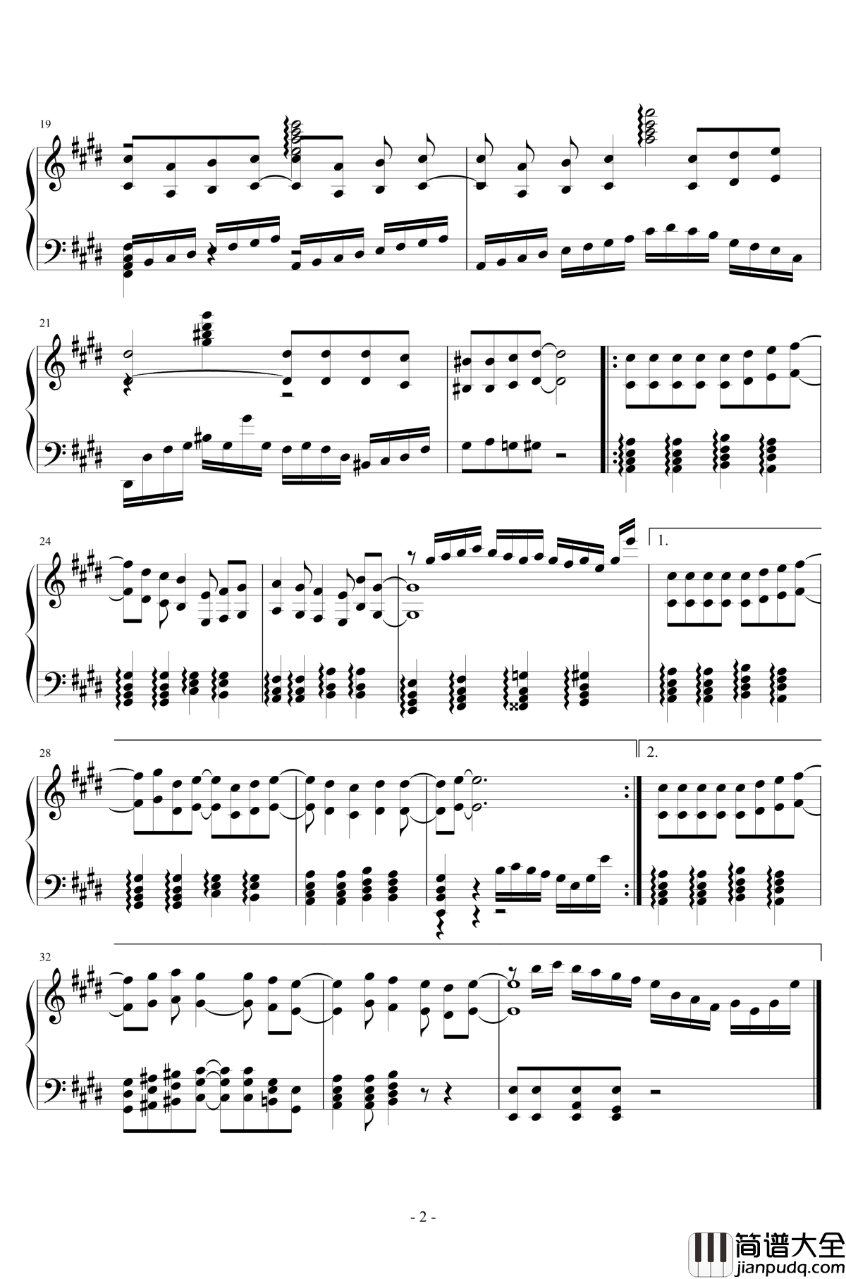 青春は残酷じゃない钢琴谱_齐木楠雄的灾难_齐木楠雄