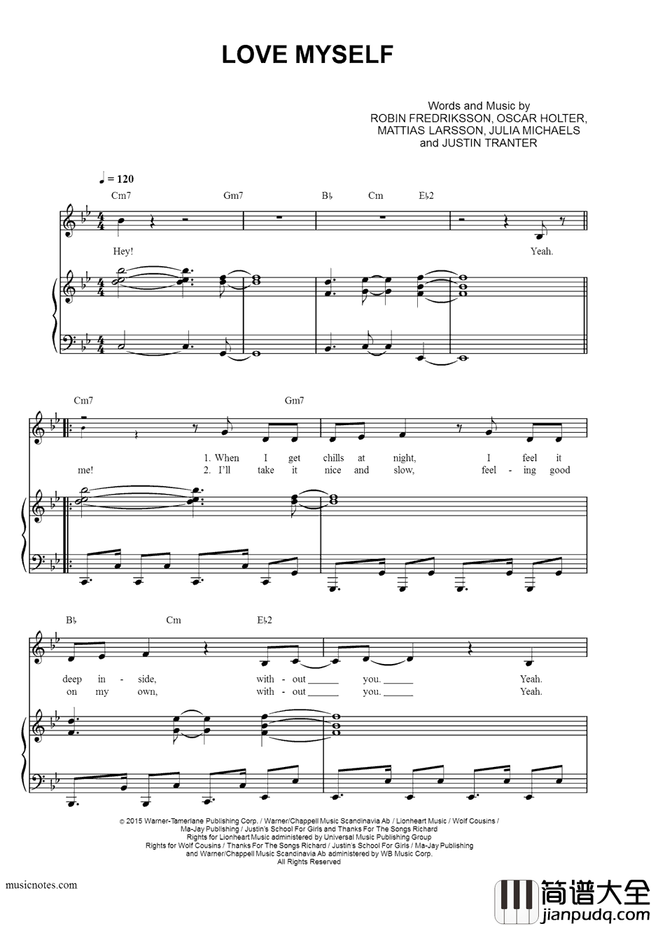 LoveMyself钢琴谱_HaileeSteinfeld