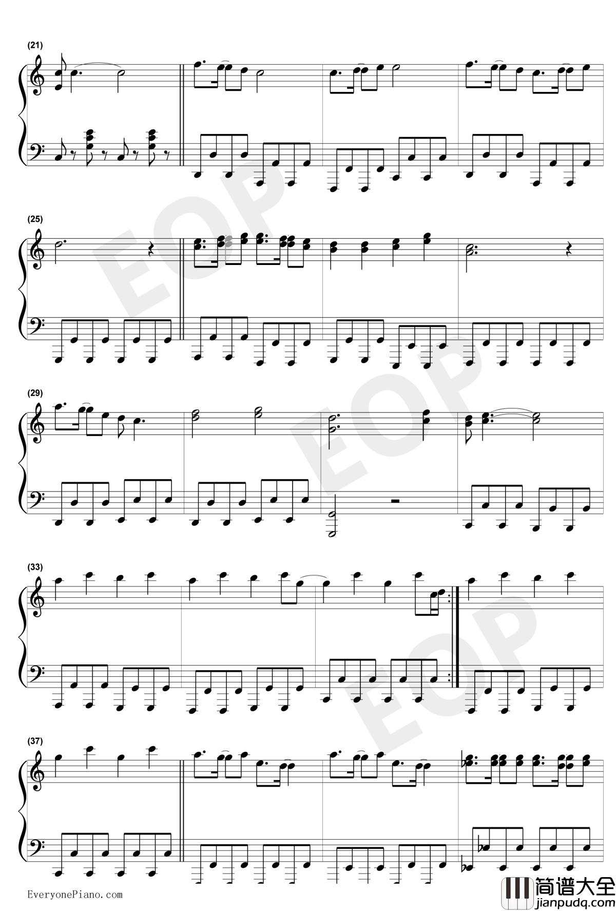 Shine_Your_Way钢琴谱_Owl_City/Yuna_疯狂原始人主题曲