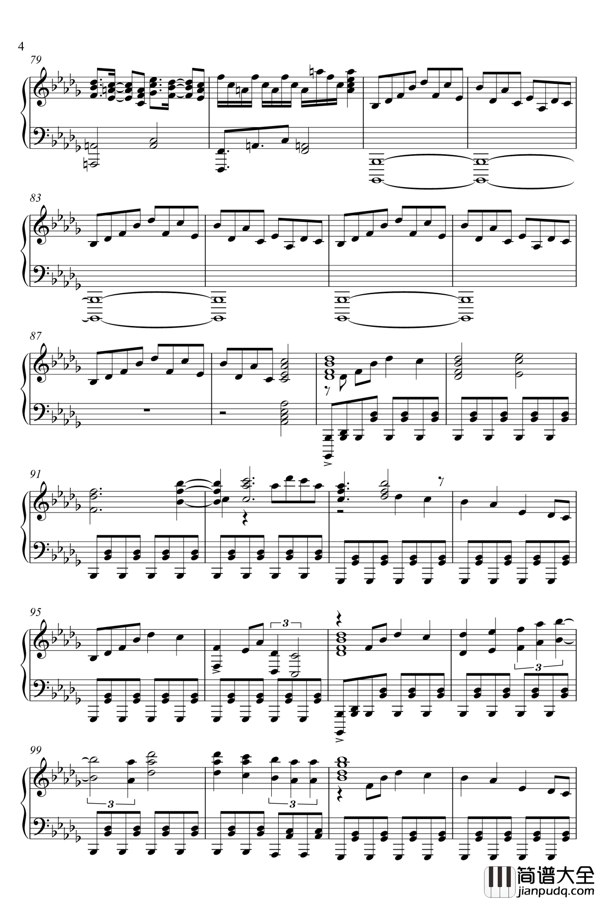 亡失のエモーション钢琴谱_幻想游戏_东方心绮楼_触手猴