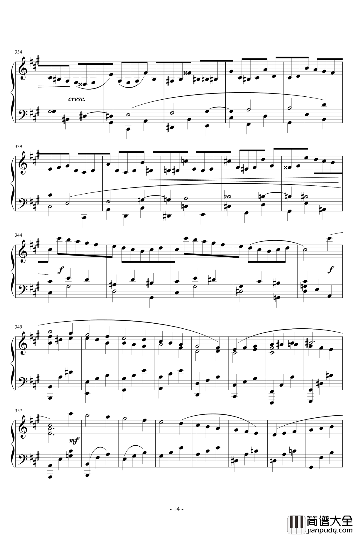 第三乐章钢琴谱_A大调奏鸣曲_清代皇帝