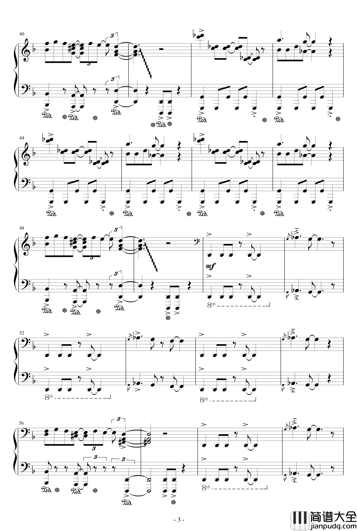 金剛钢琴谱_触手猴