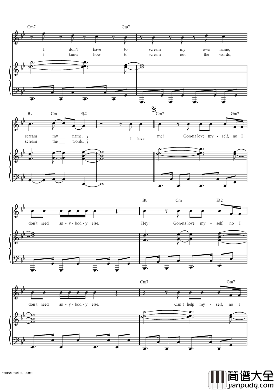 LoveMyself钢琴谱_HaileeSteinfeld