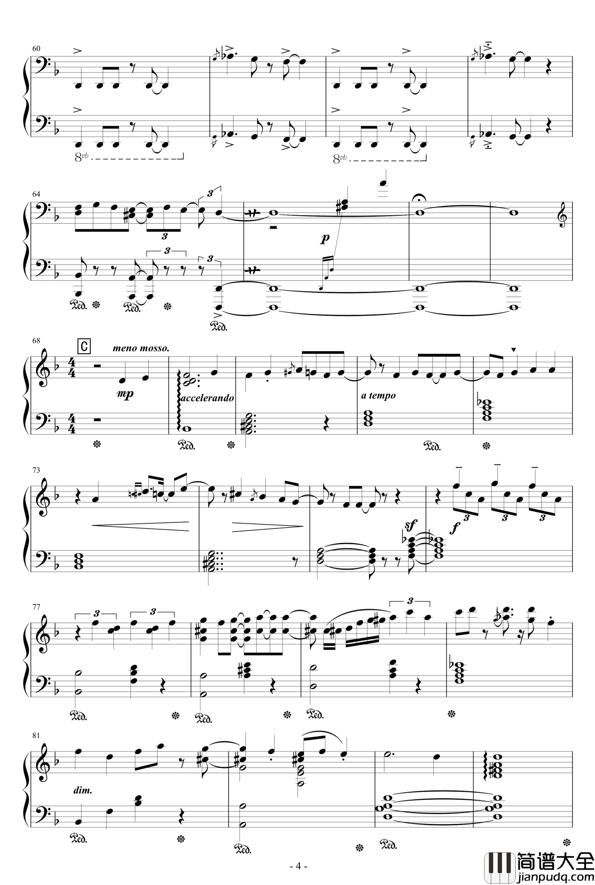 金剛钢琴谱_触手猴