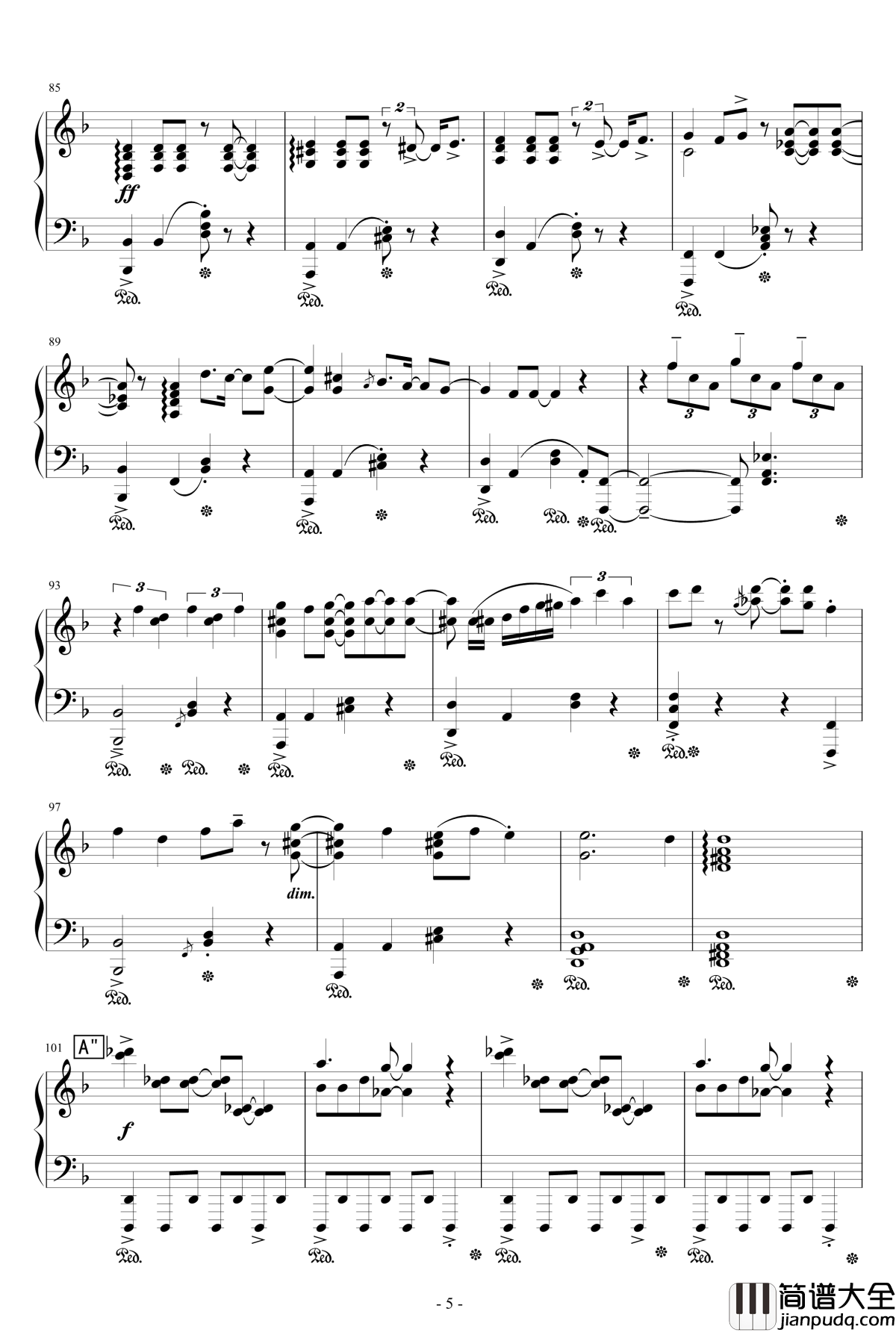 金剛钢琴谱_触手猴