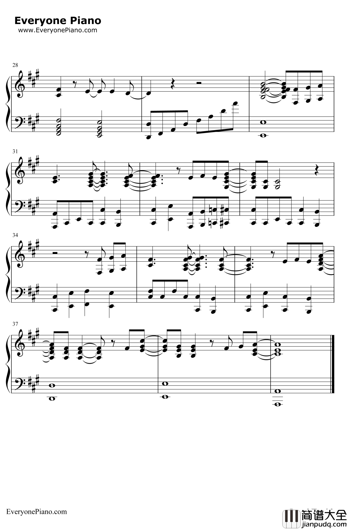 Young_Girls钢琴谱_BrunoMars