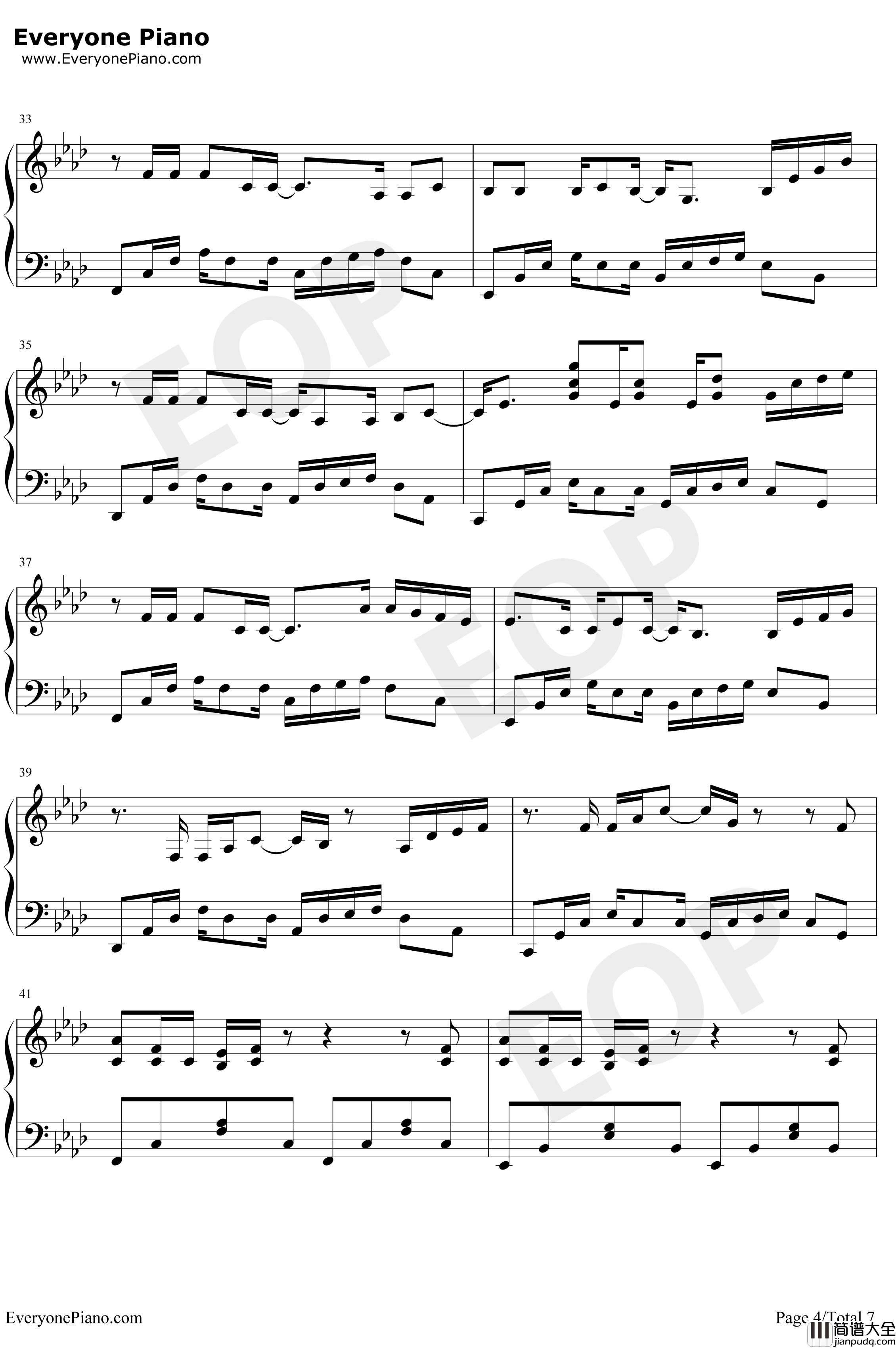 单行的轨道钢琴谱_邓紫棋