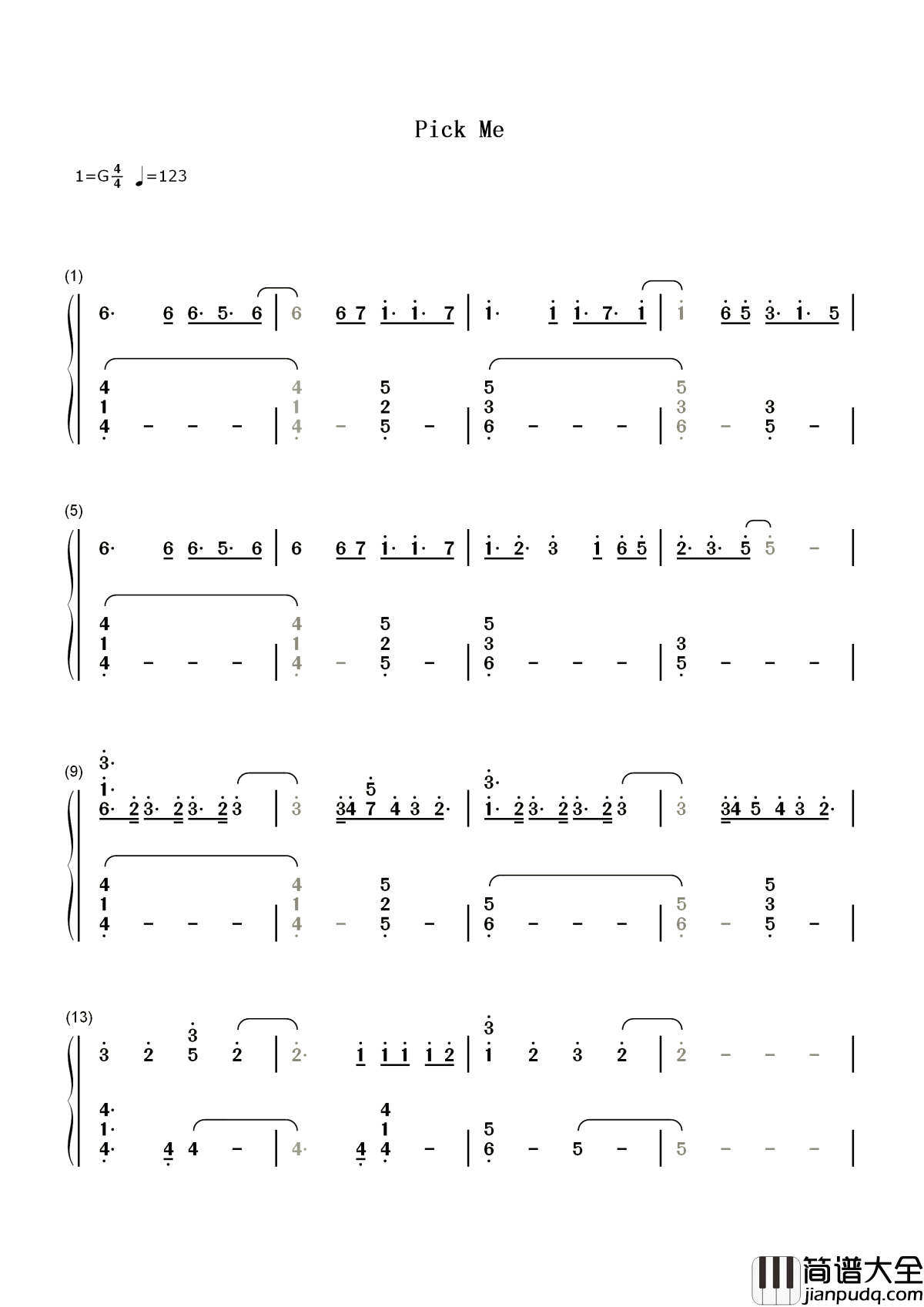 PICK_ME简谱__I.O.I___女团I.O.I,成为2016年令人难忘的回忆
