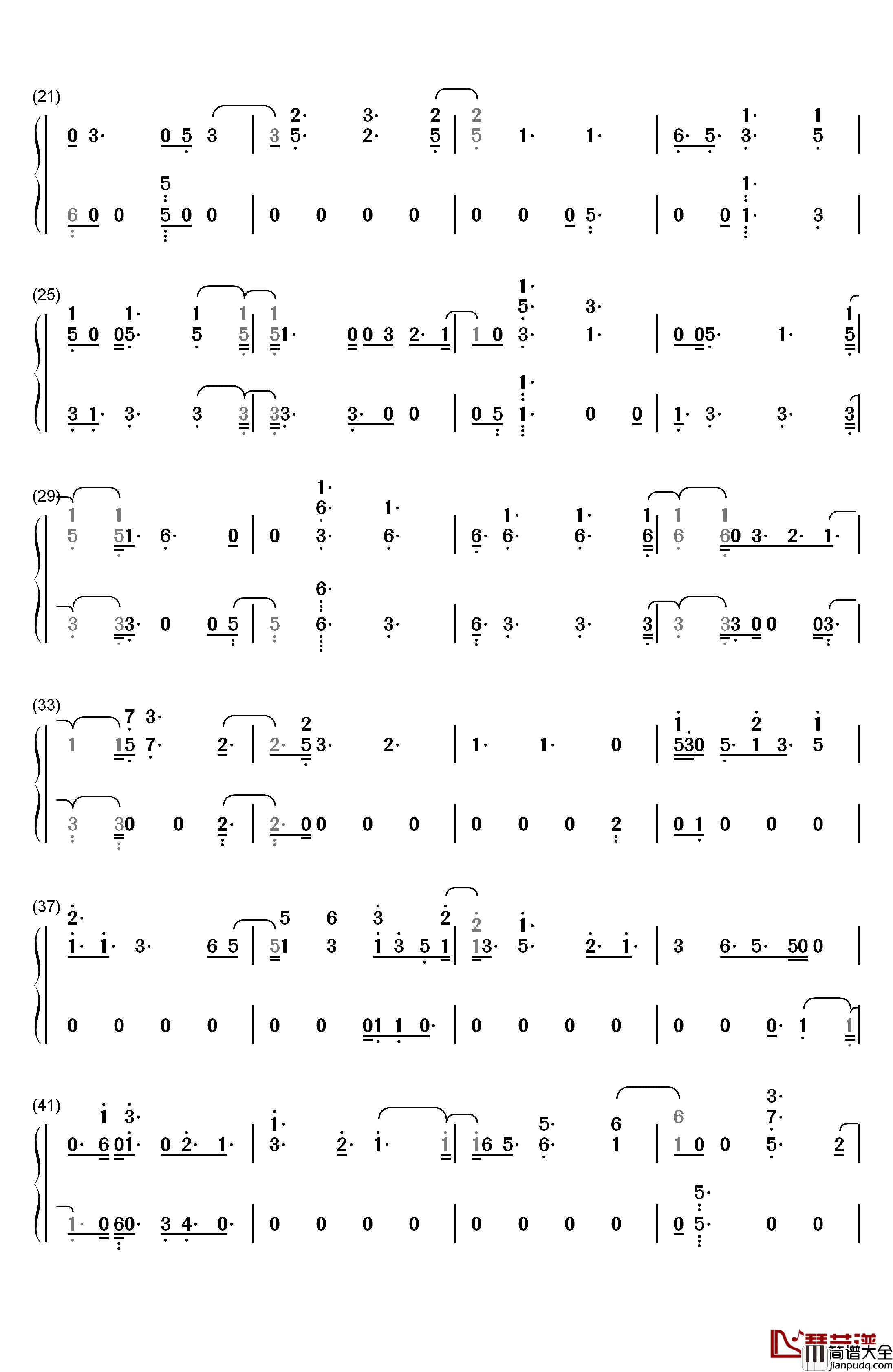 Young_Dumb_Broke钢琴简谱_数字双手_Khalid