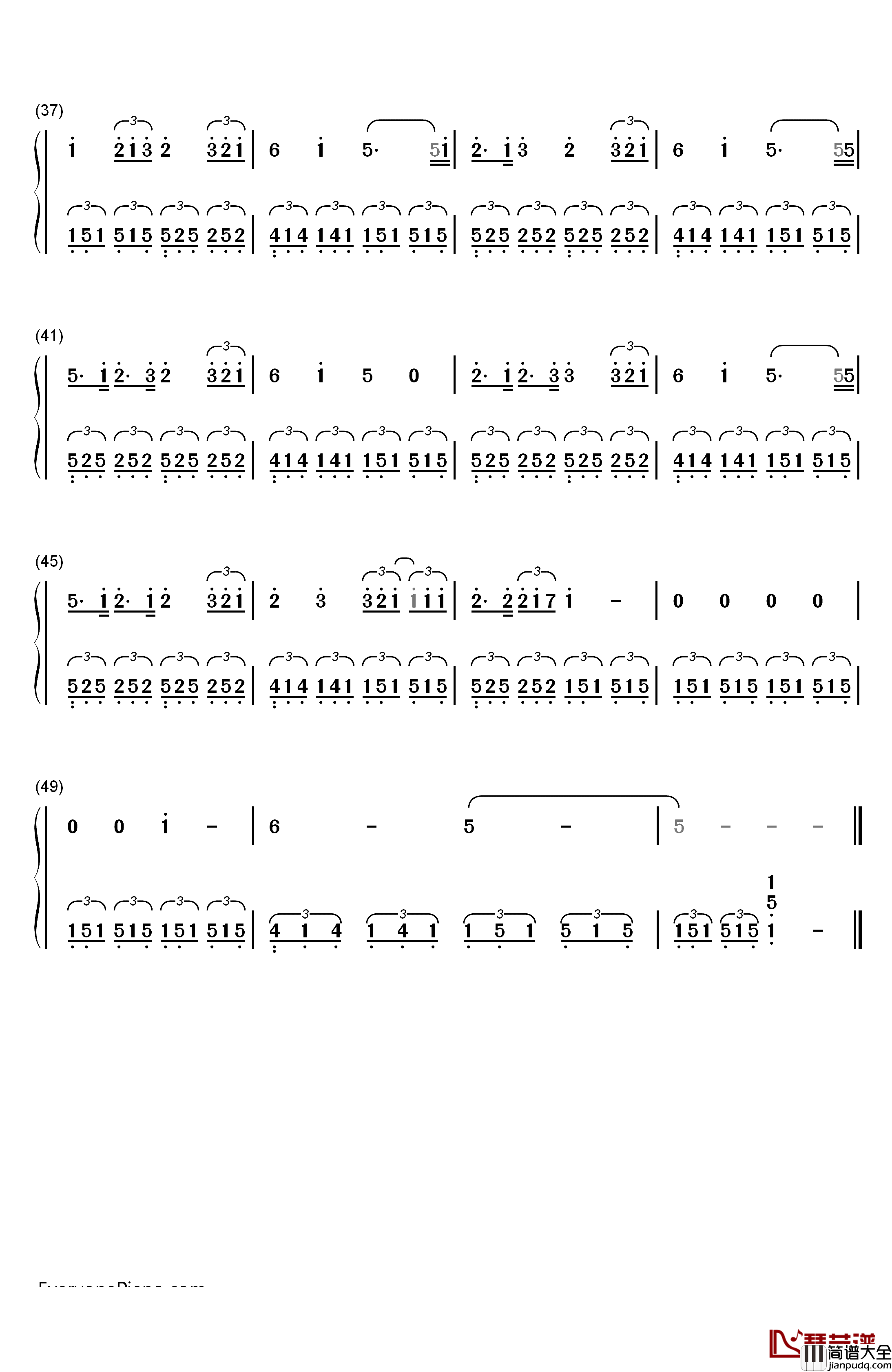 Song_of_the_Sea_(Lullaby)钢琴简谱_数字双手_Nolwenn_Leroy