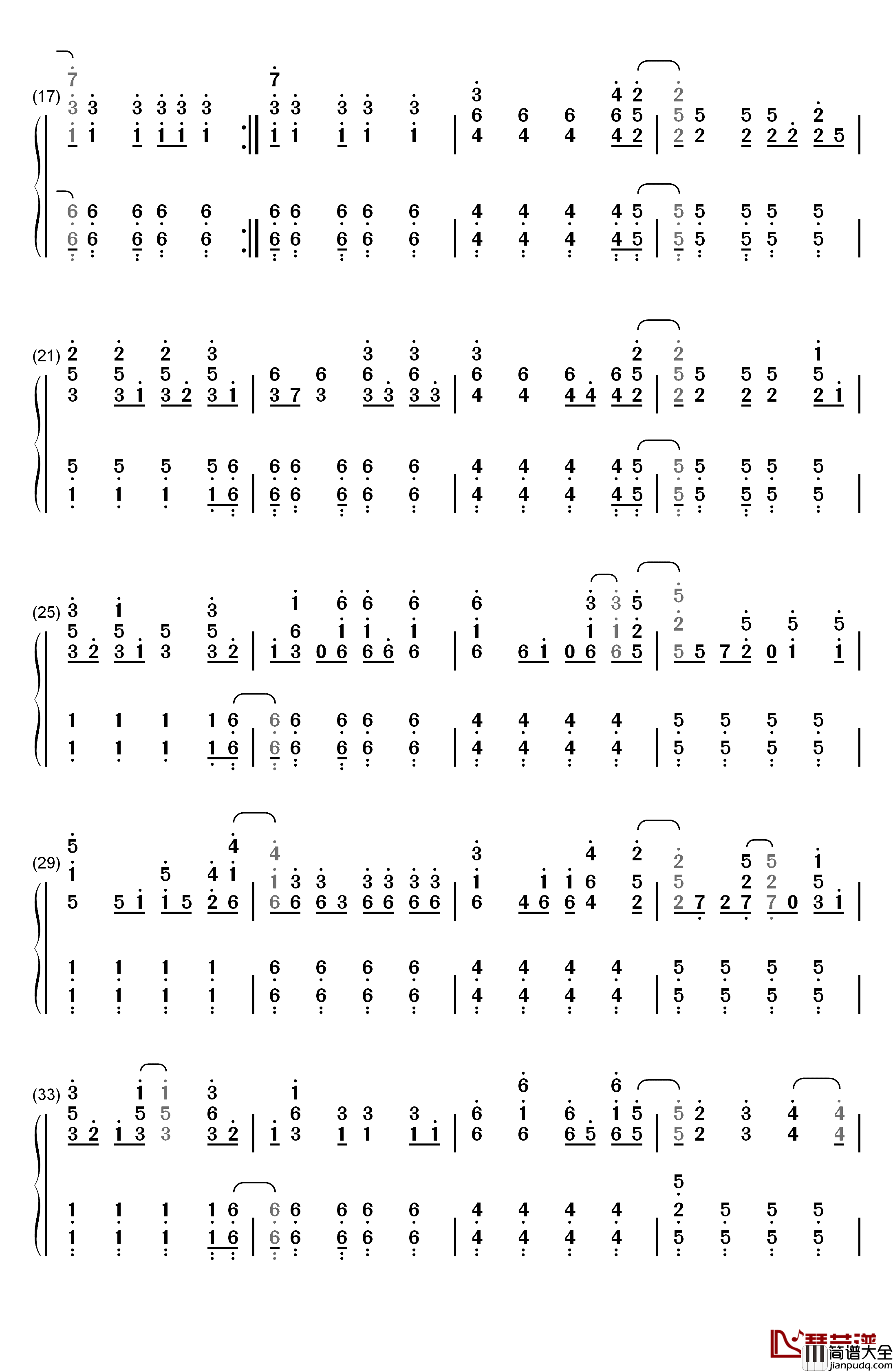 Viva_la_Vida钢琴简谱_数字双手_ColdPlay