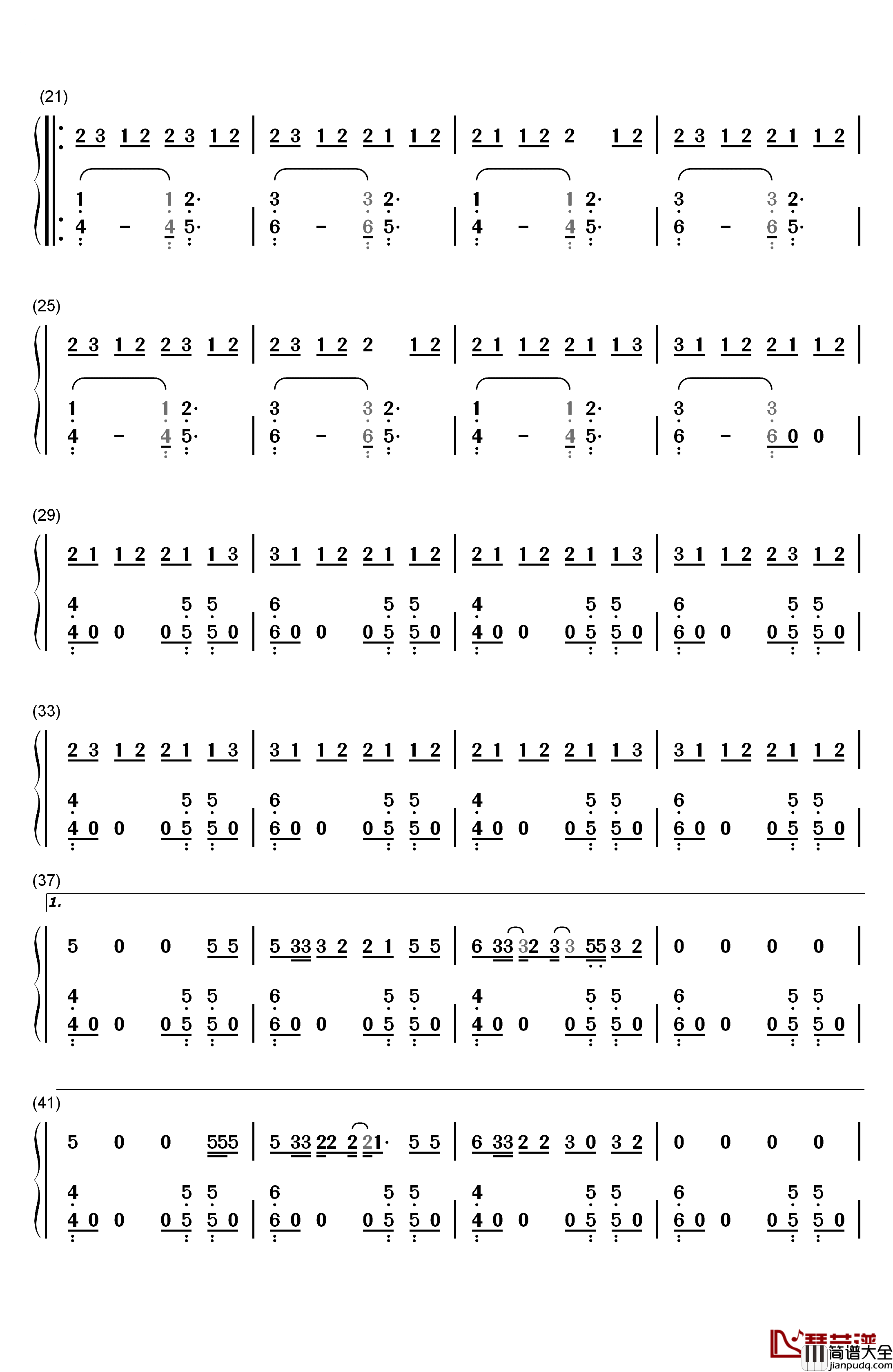 Closer钢琴简谱_数字双手_The_Chainsmokers