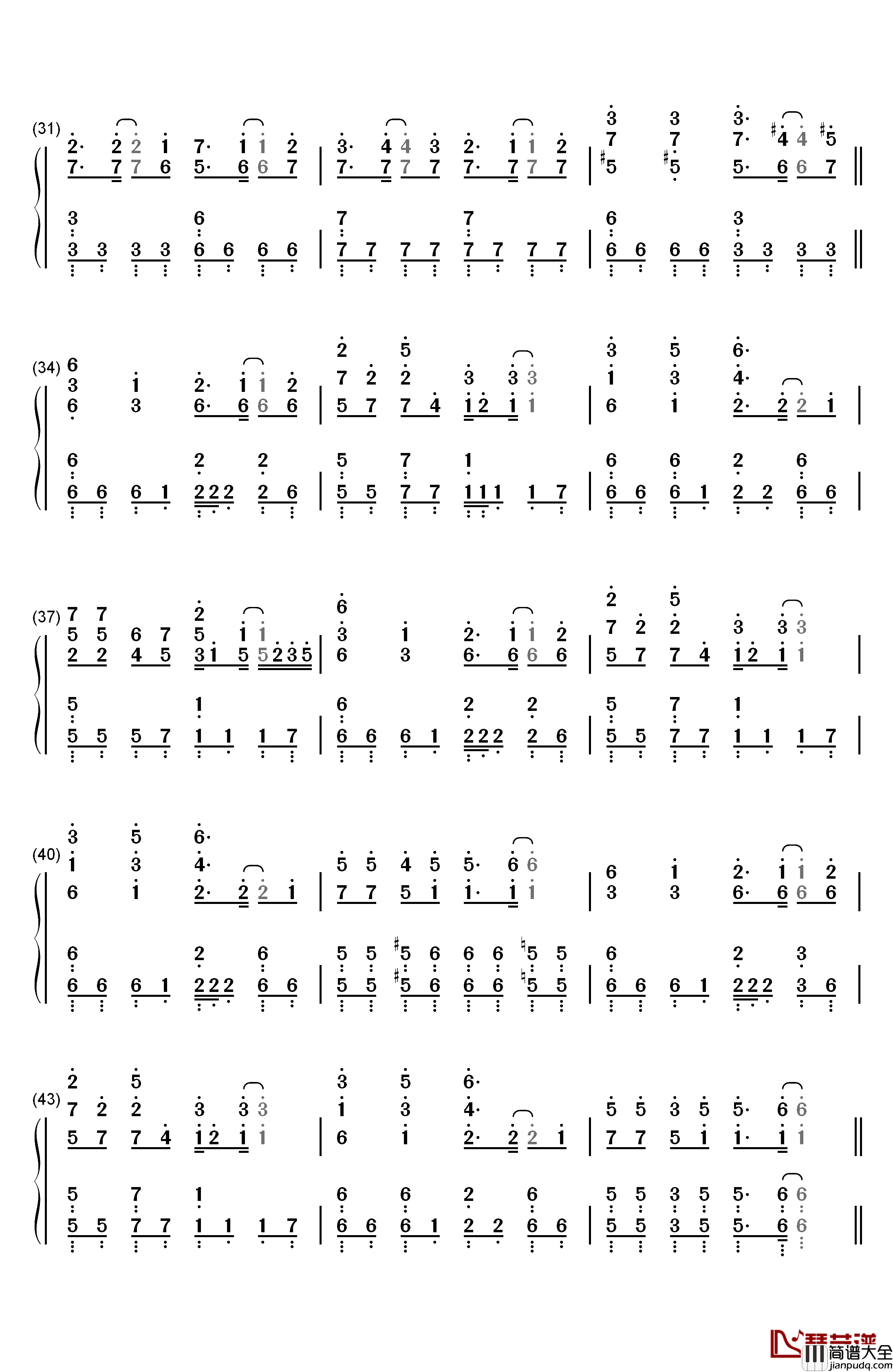 残酷天使的行动纲领钢琴简谱_数字双手_高桥洋子