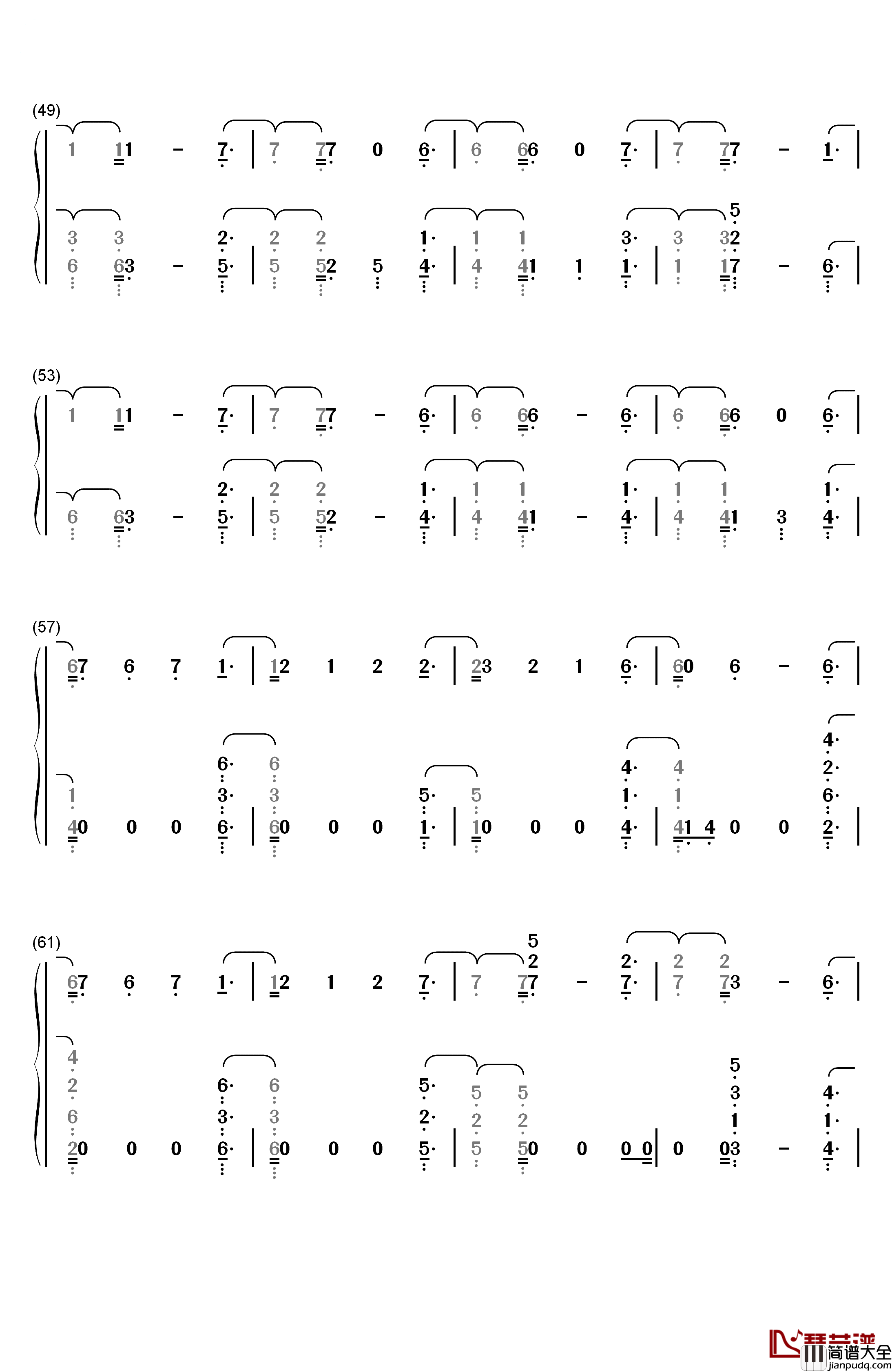 Ashes钢琴简谱_数字双手_Céline_Dion