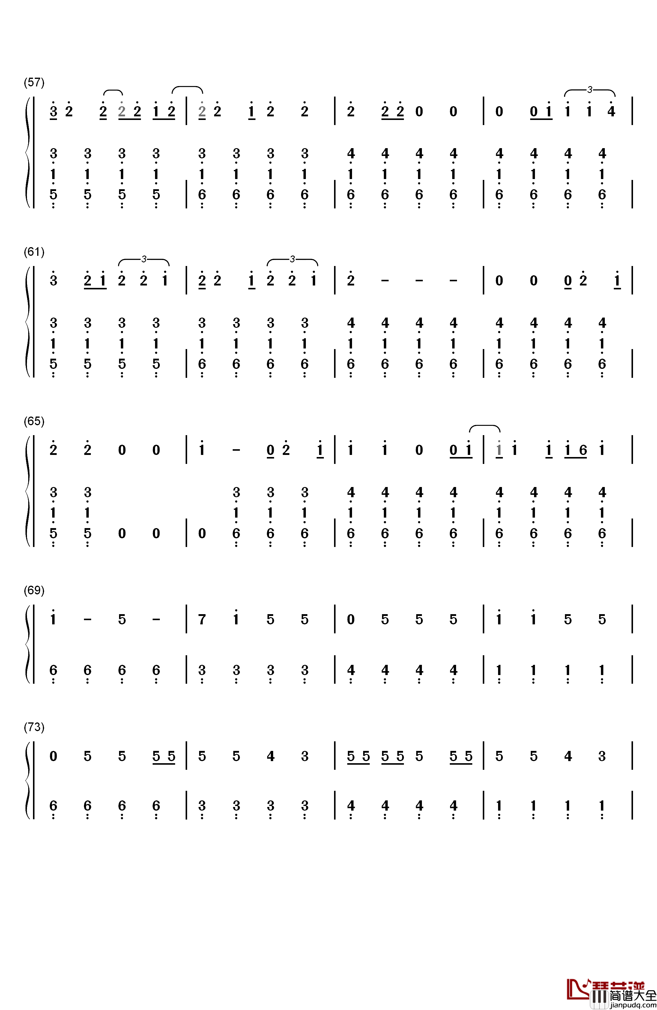 Adore钢琴简谱_数字双手_Amy_Shark