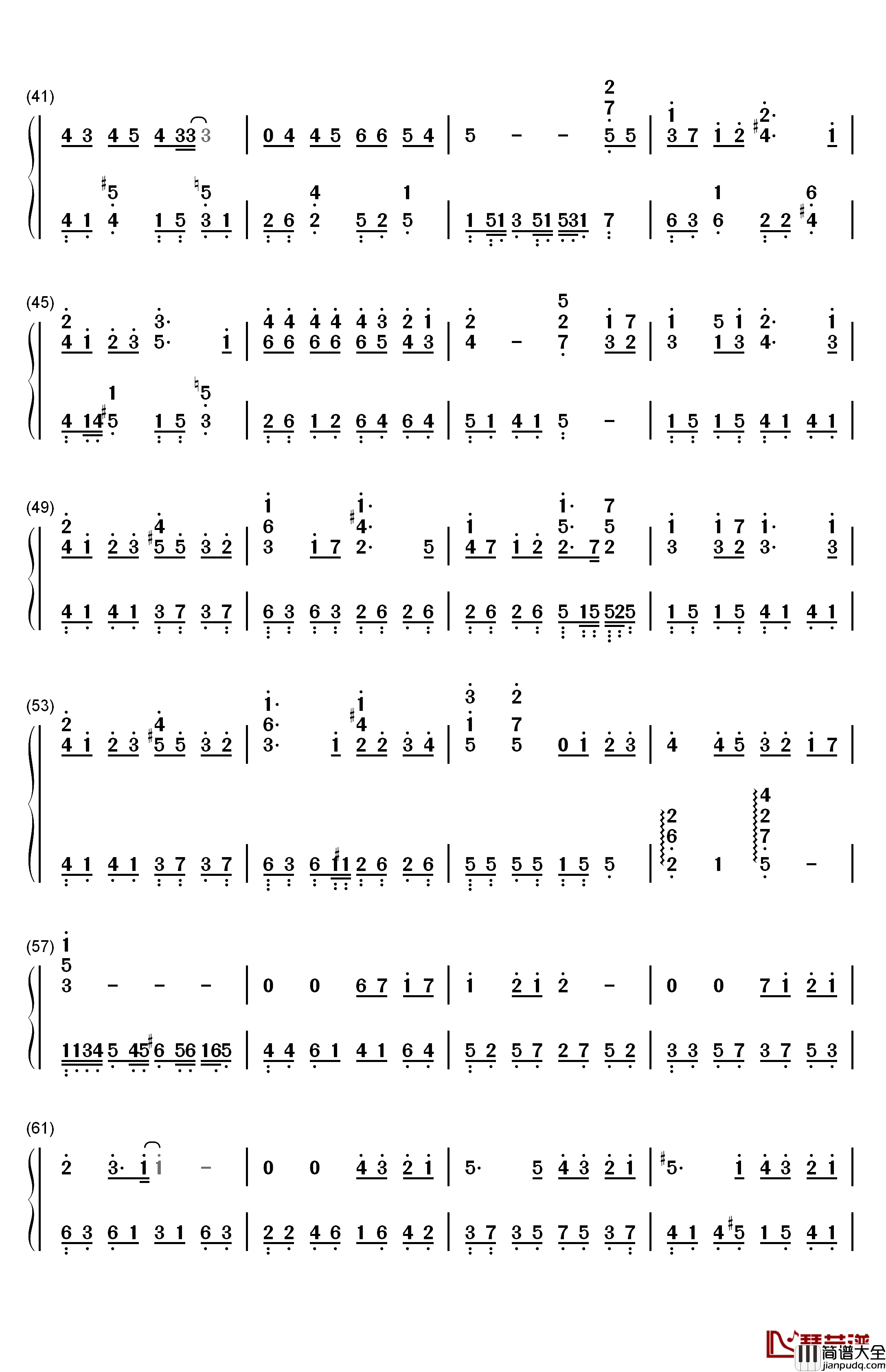 また君に会える日钢琴简谱_数字双手_宫脇诗音