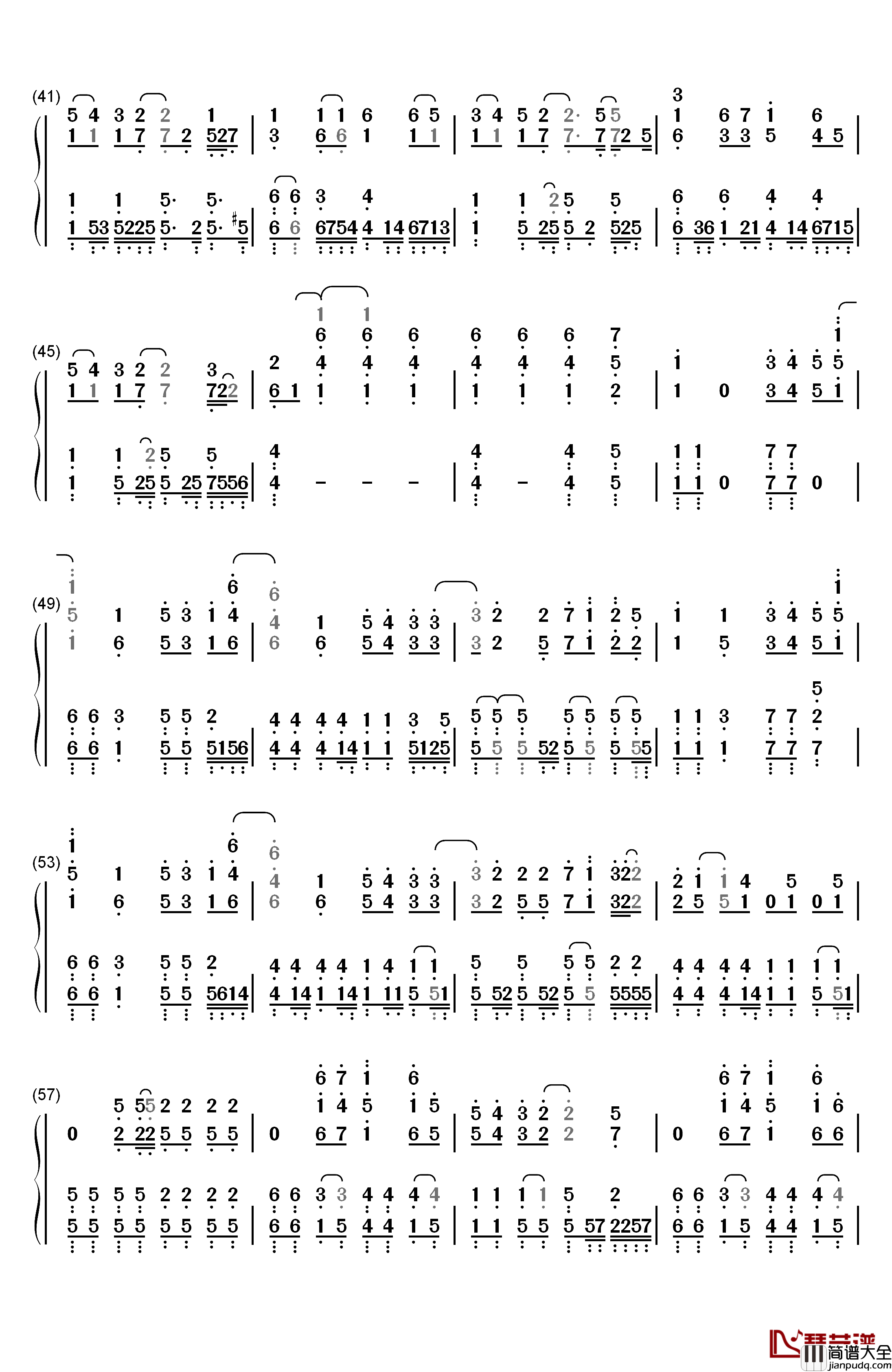 21_Guns钢琴简谱_数字双手_Green_Day__绿日乐队