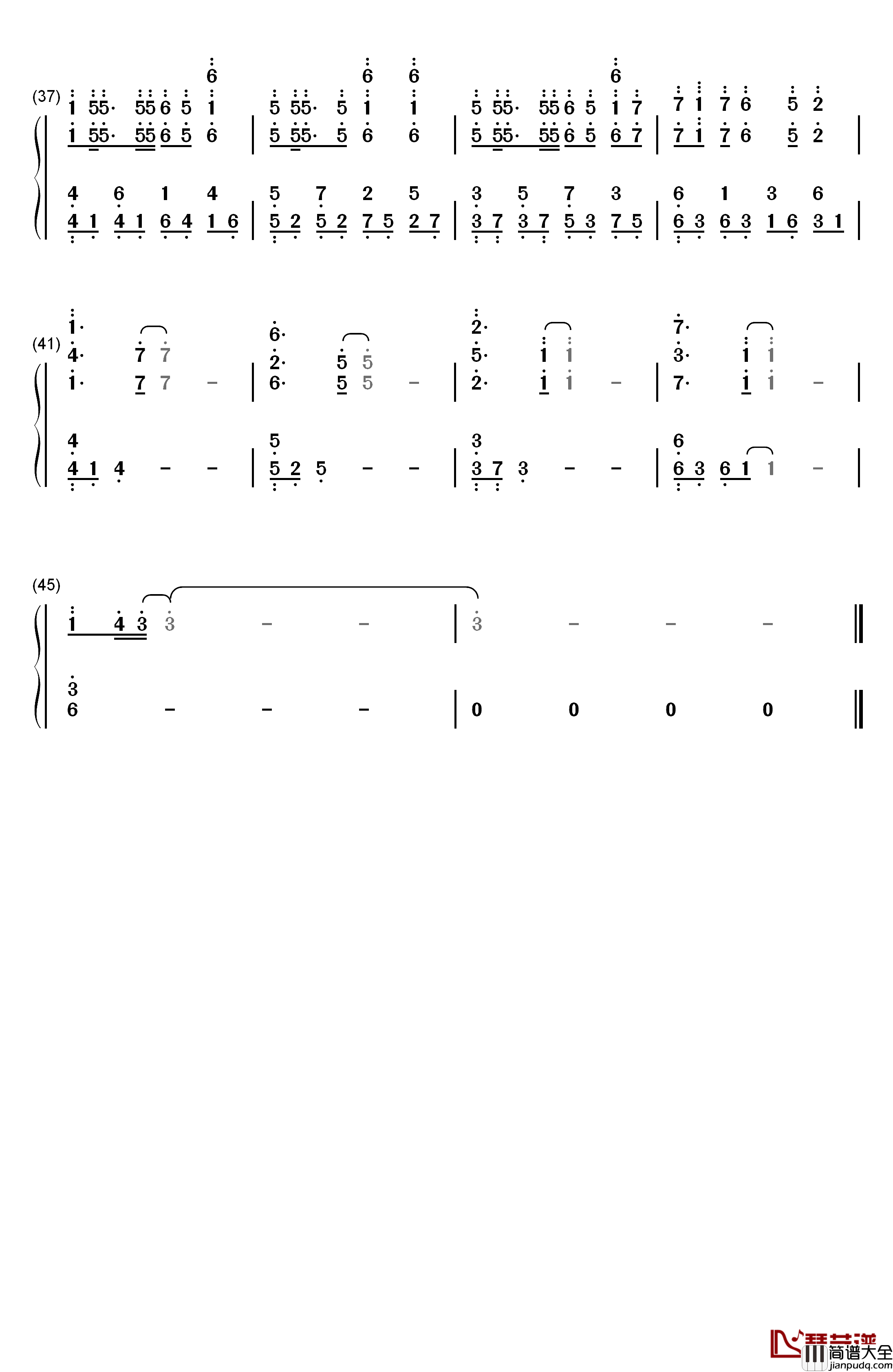 Masayume_Chasing钢琴简谱_数字双手_BoA__宝儿