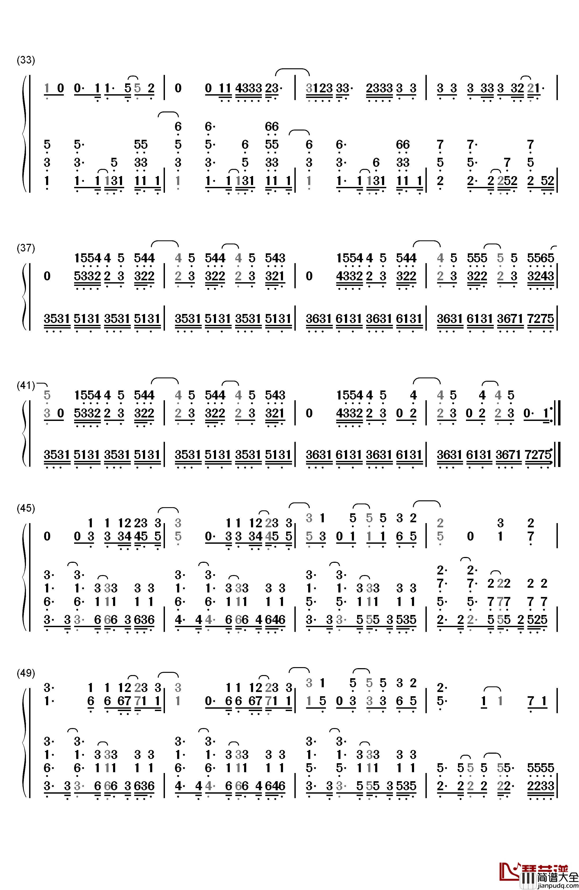 Everything_Has_Changed钢琴简谱_数字双手_Taylor_Swift