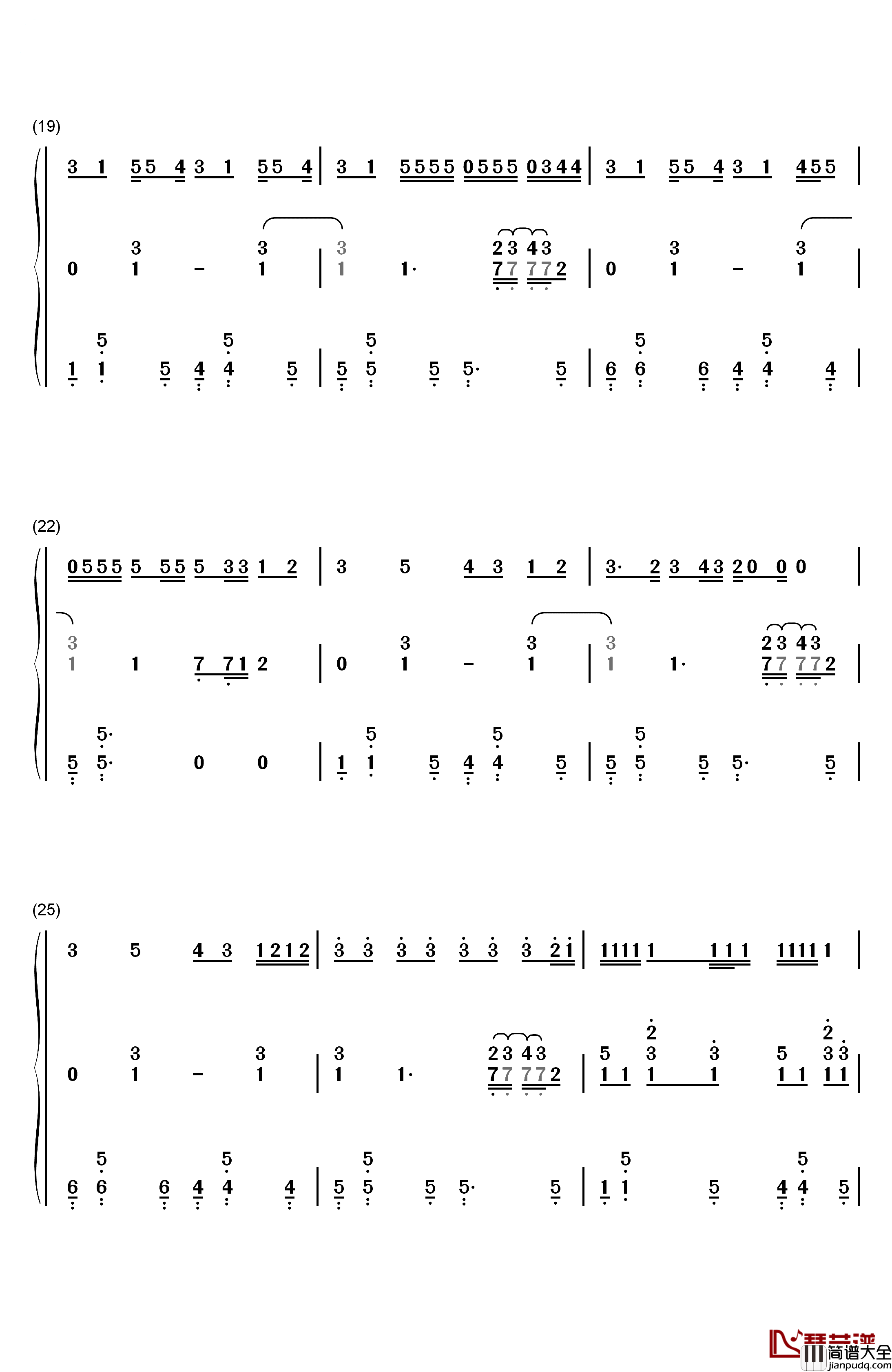 爷爷泡的茶钢琴简谱_数字双手_周杰伦