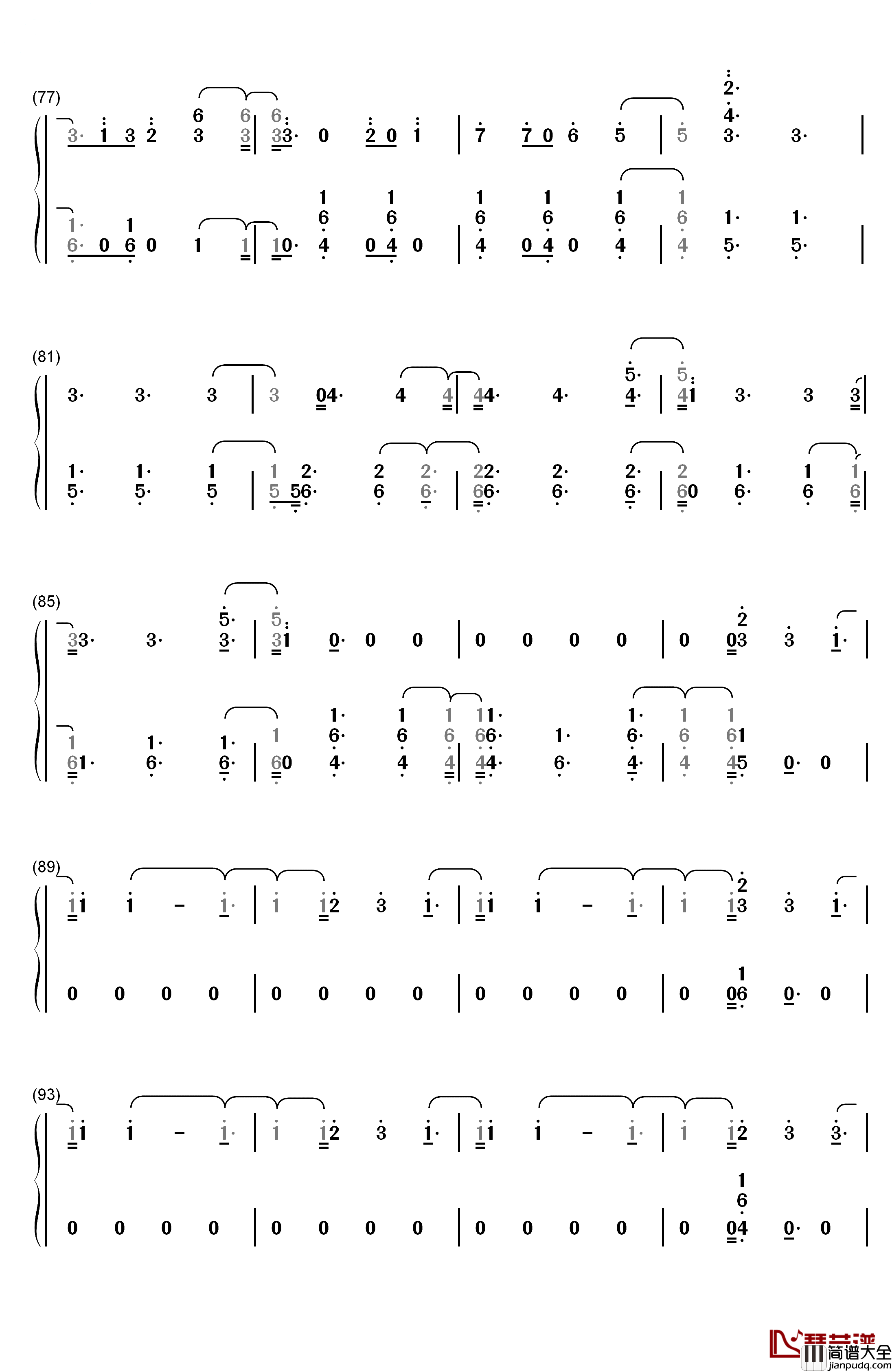 Selfish钢琴简谱_数字双手_Future_ft_Rihanna