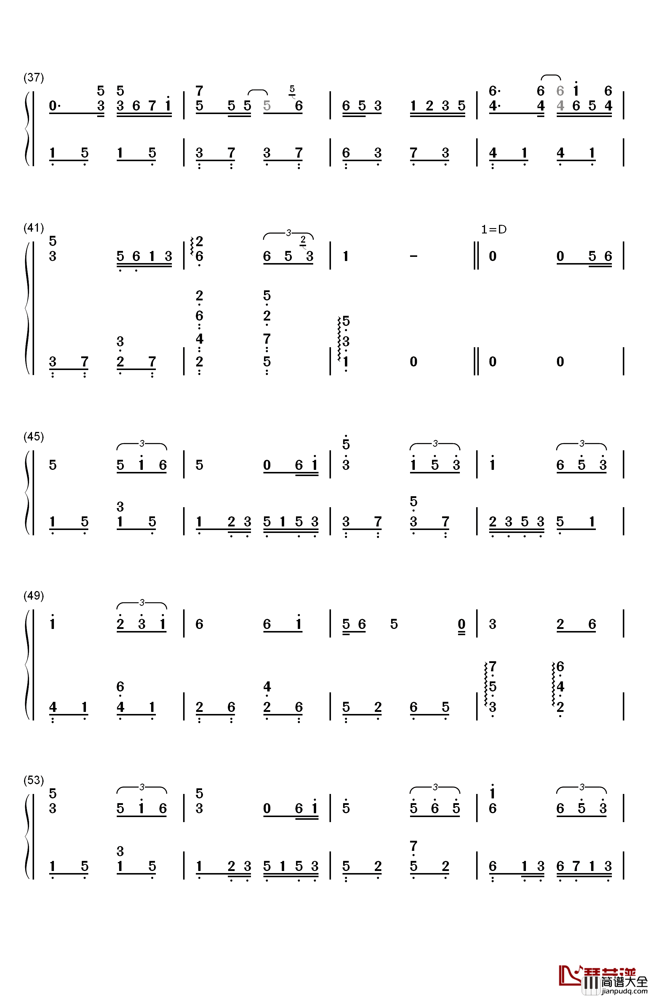 还剩下什么钢琴简谱_数字双手_羽泉_苏慧伦
