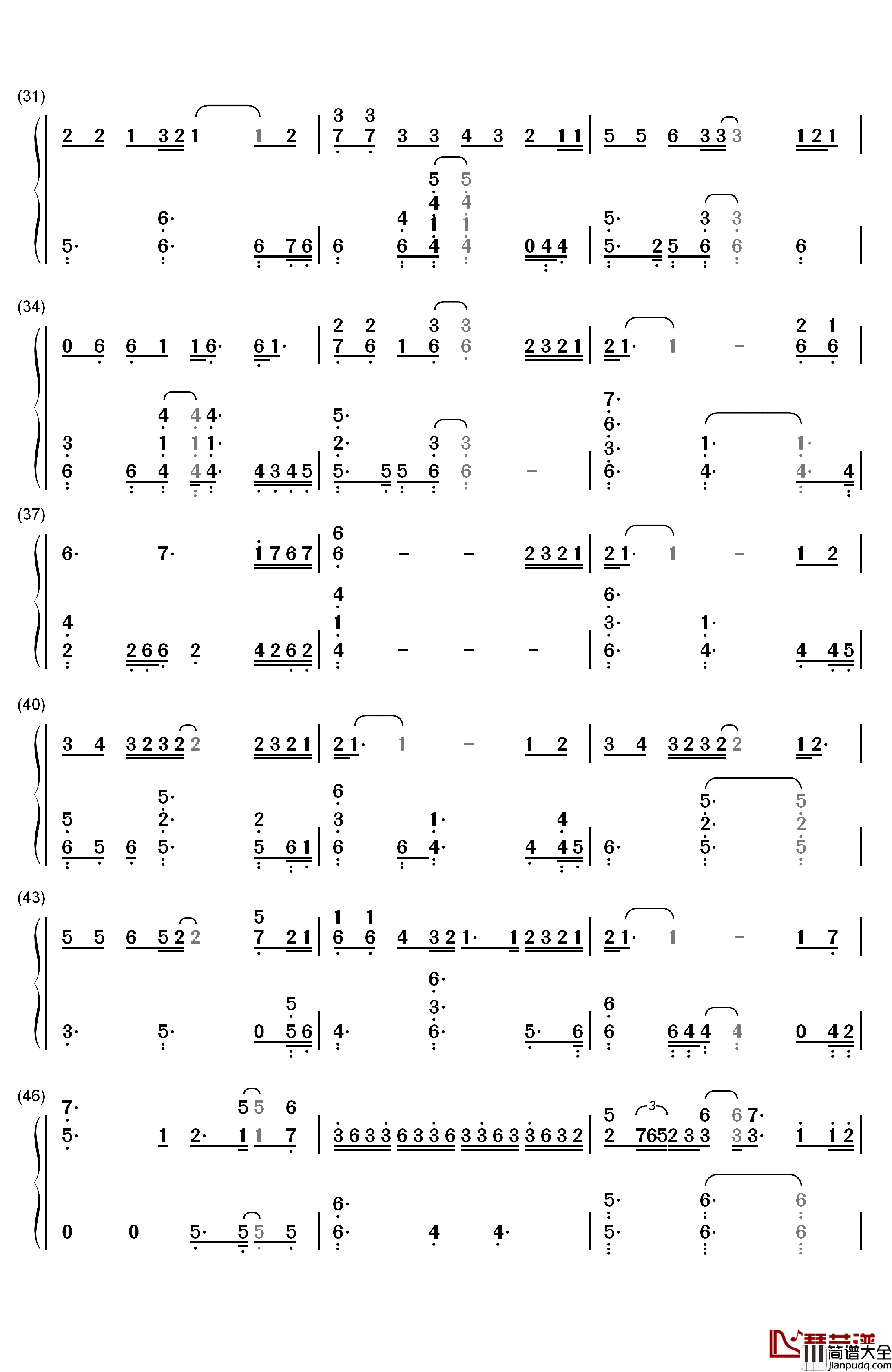 Listen_To_Your_Heart(倾听你的心声)钢琴简谱_数字双手_Roxette