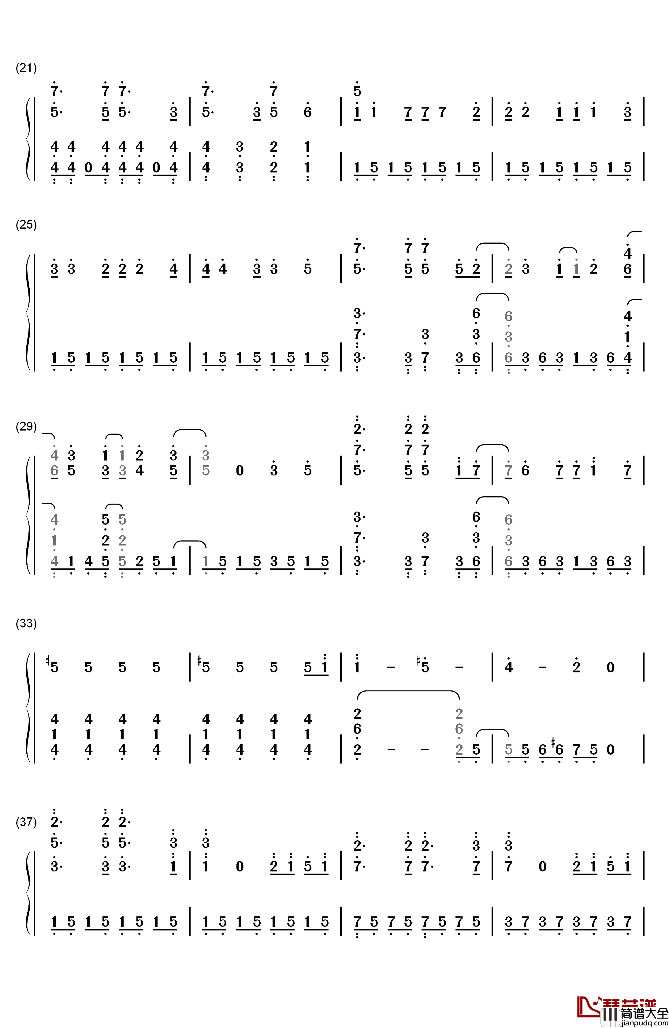 The_Bravest_Destiny钢琴简谱_数字双手_玩具☆枪枪