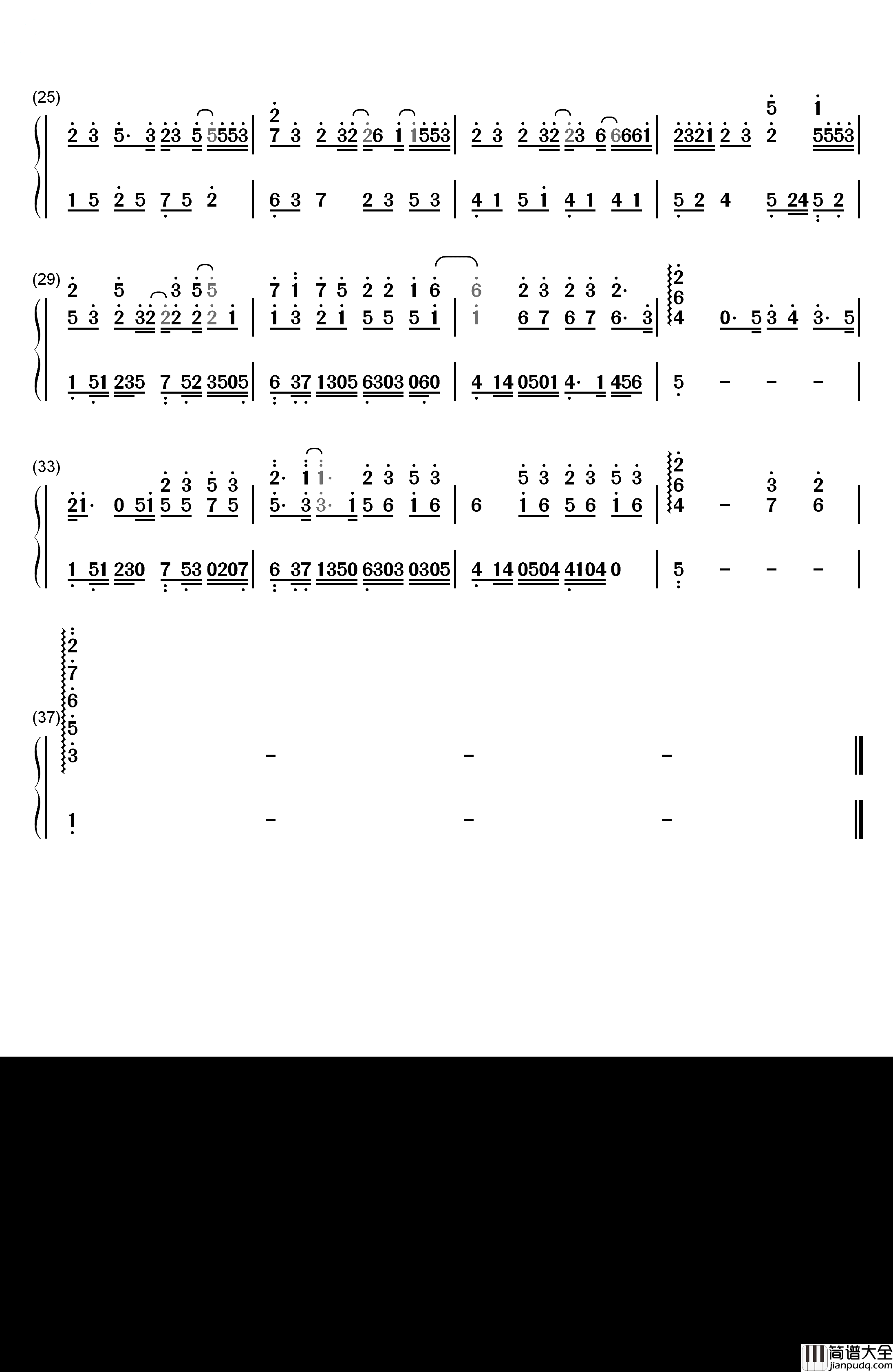 他不懂钢琴简谱_数字双手_张杰
