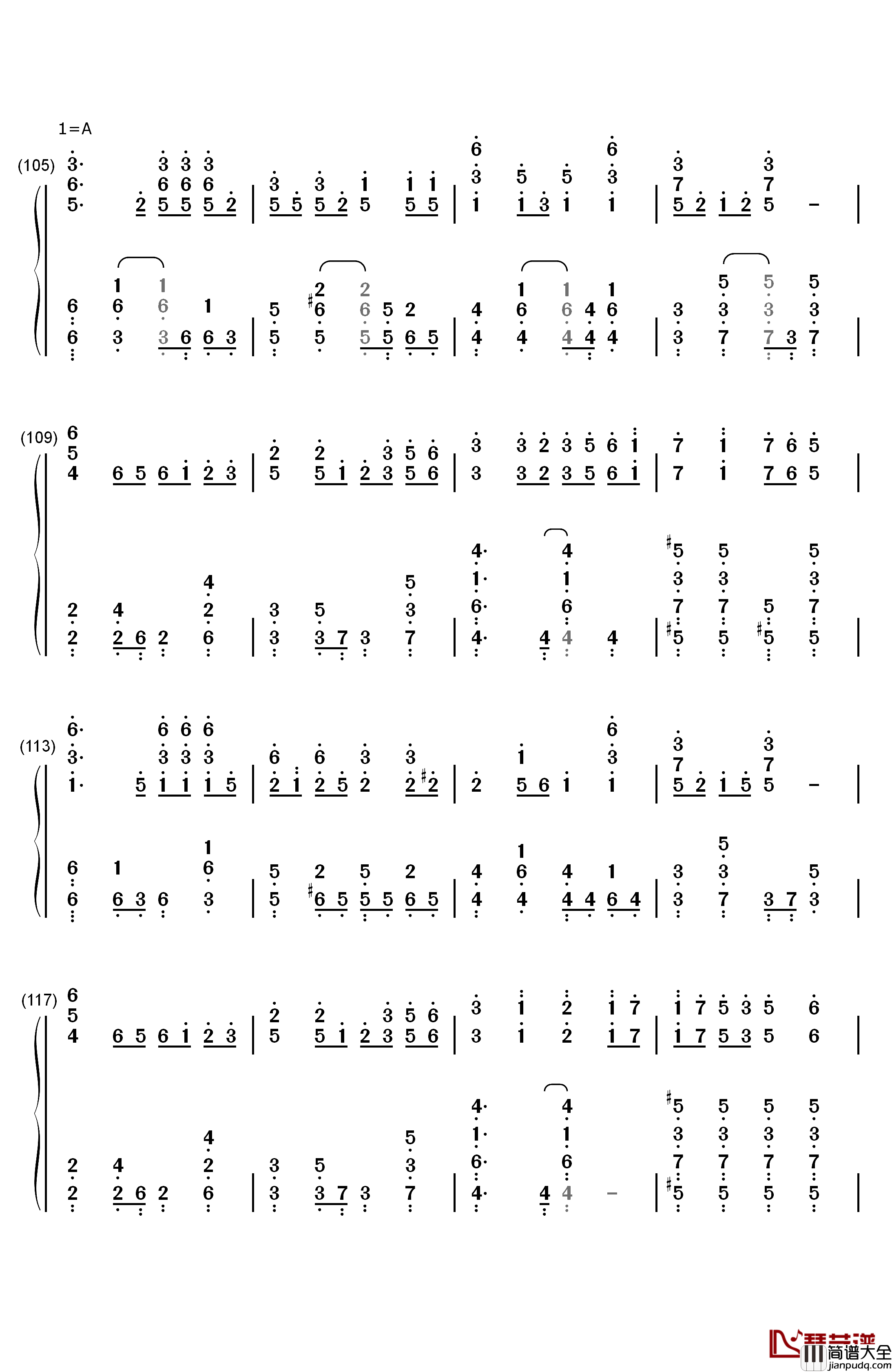 カゲロウデイズ钢琴简谱_数字双手_初音ミク