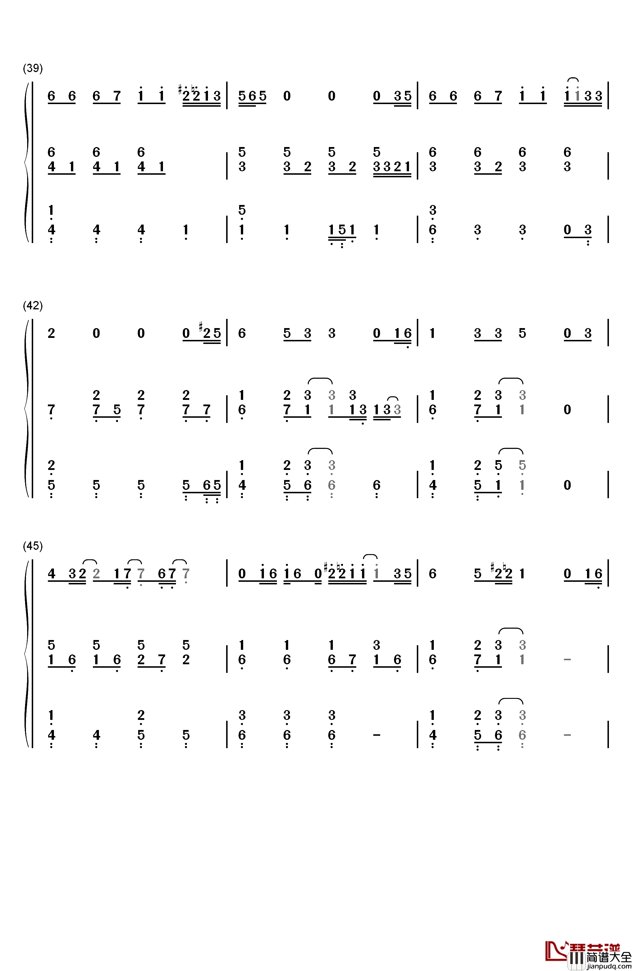 Always_Remember_Us_This_Way钢琴简谱_数字双手_Lady_Gaga