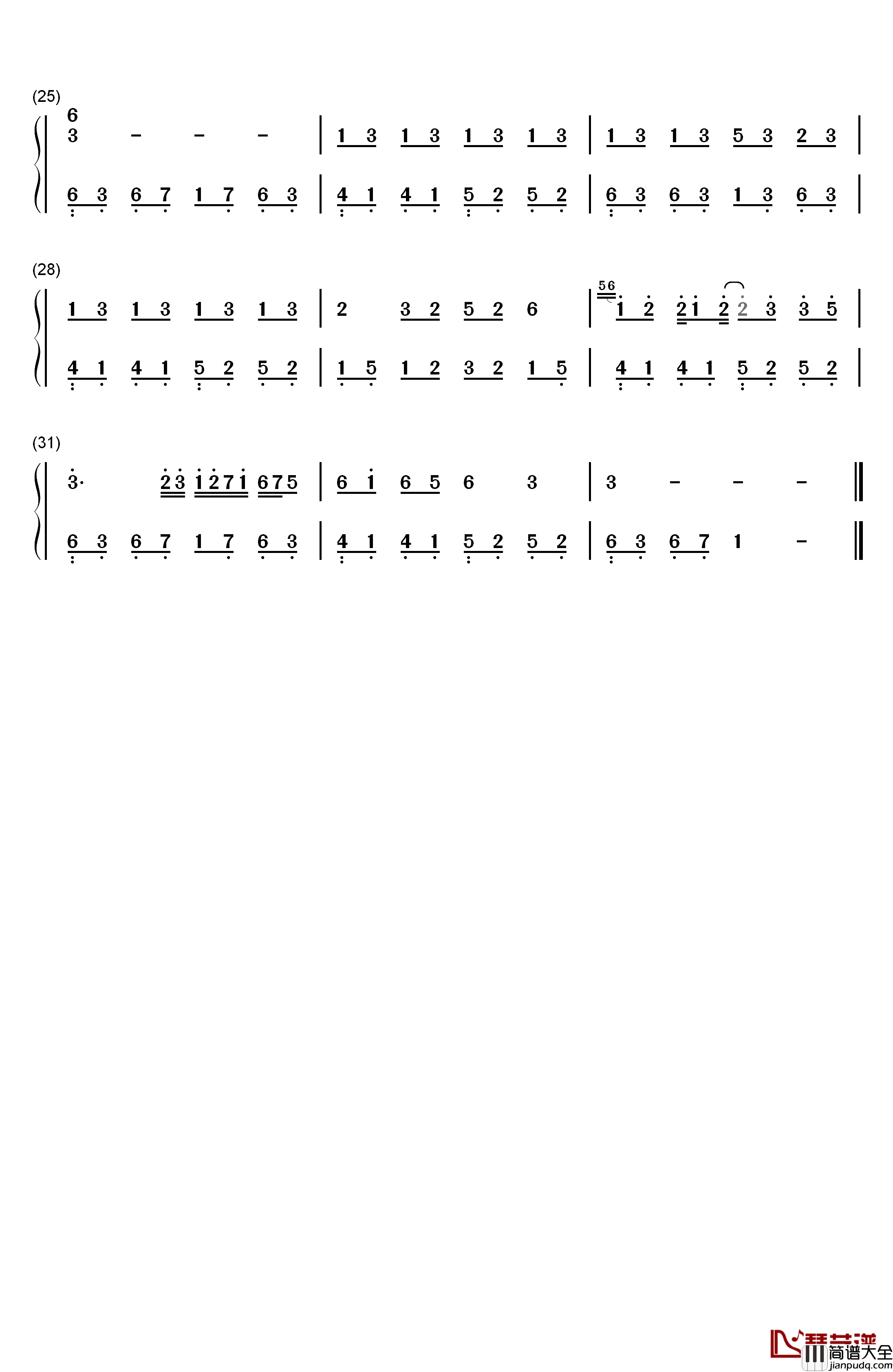 Tomorrow_With_You钢琴简谱_数字双手_Senpai_Kondor