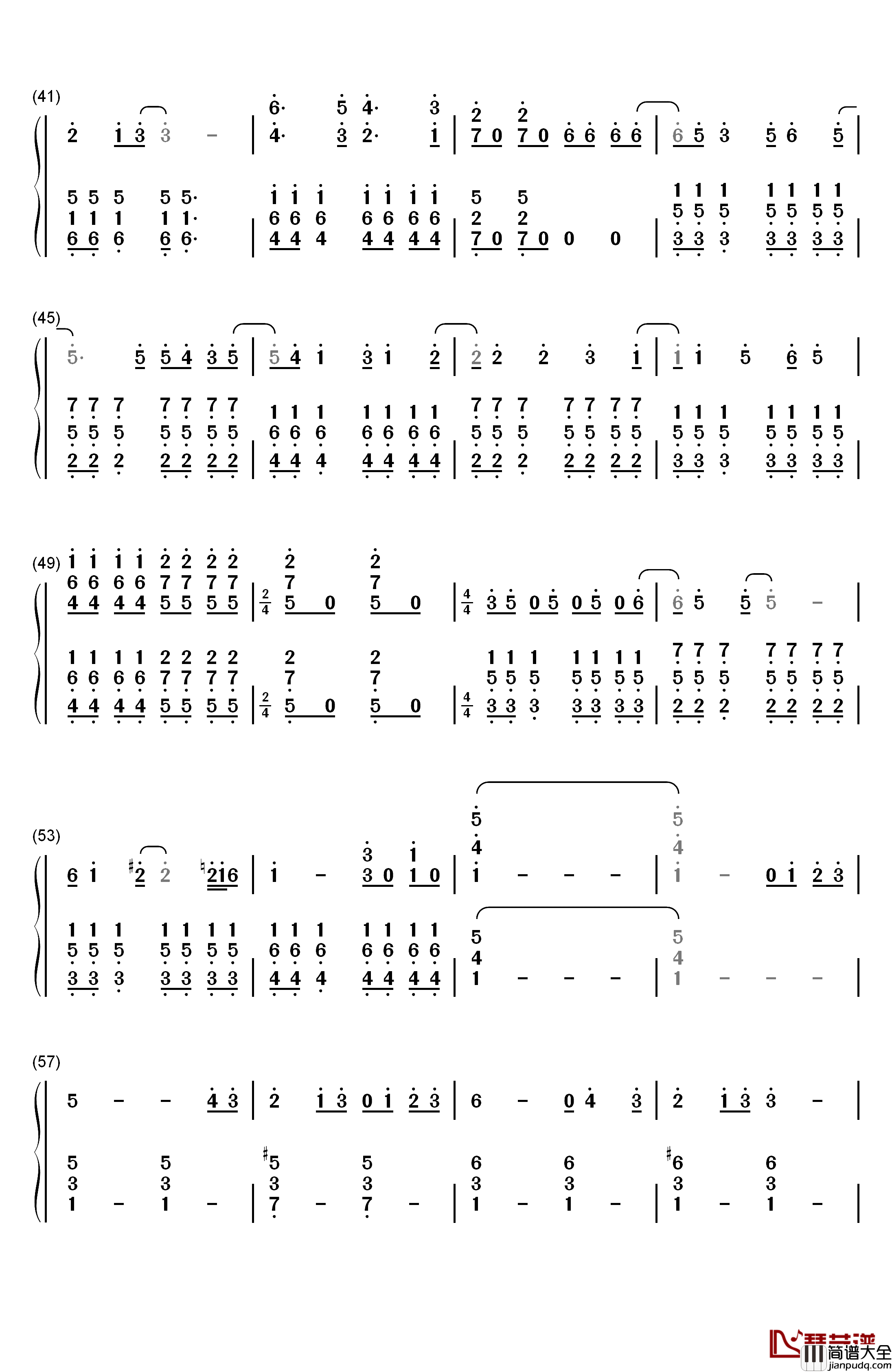 Hooked_on_a_Feeling钢琴简谱_数字双手_Blue_Swede