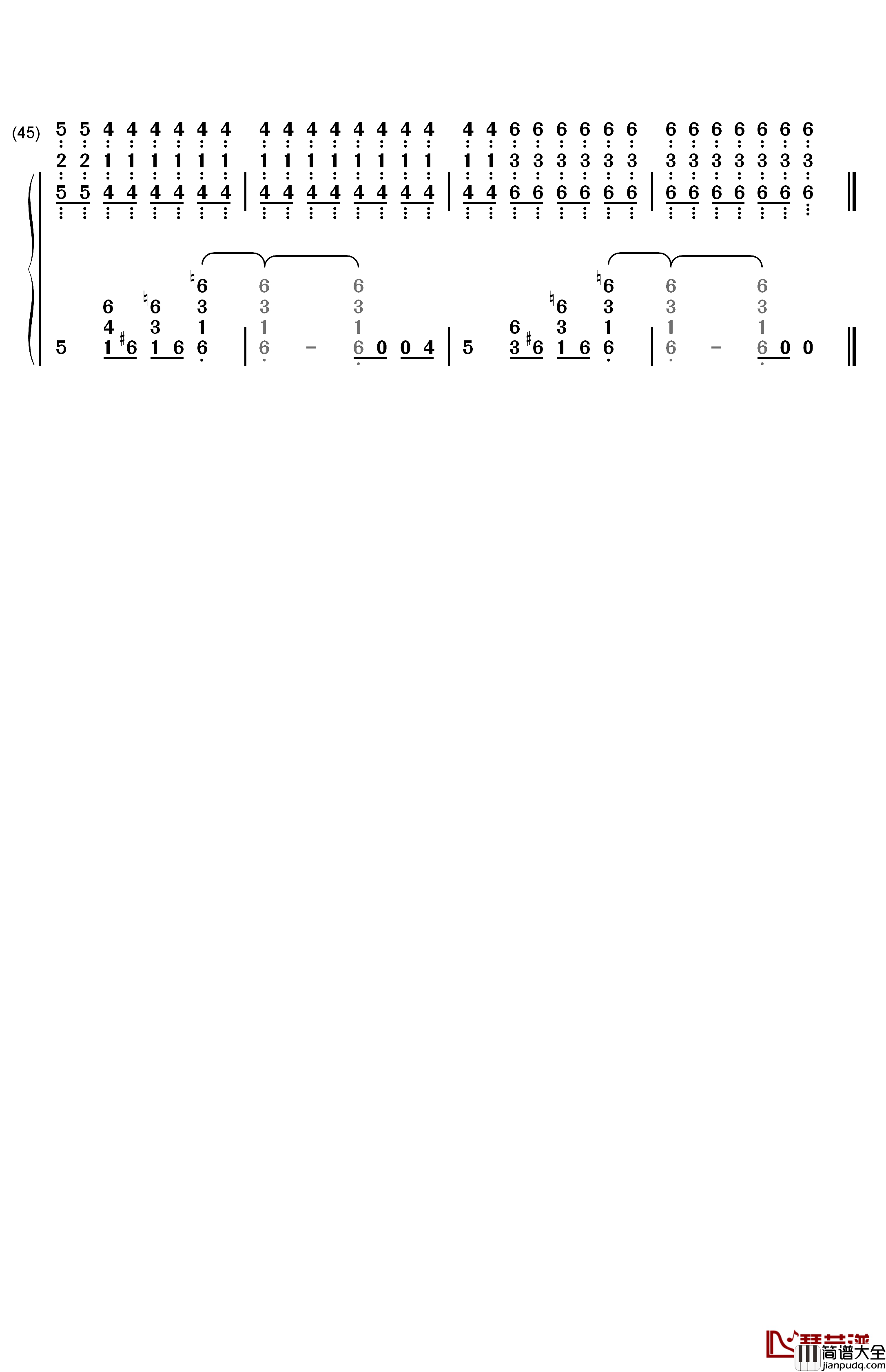 Locked_Out_Of_Heaven钢琴简谱_数字双手_Bruno_Mars