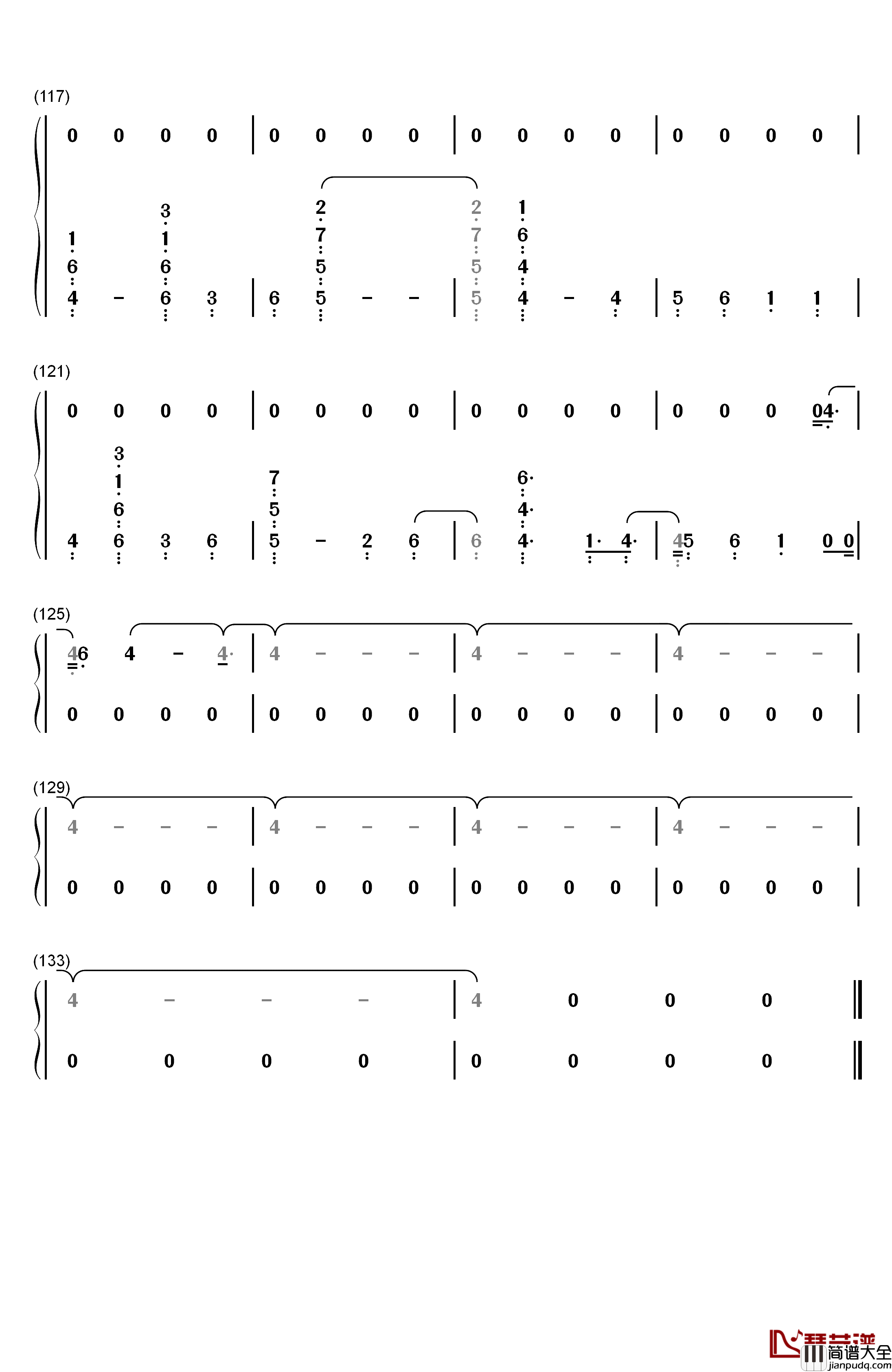 Found_You钢琴简谱_数字双手_Kane_Brown